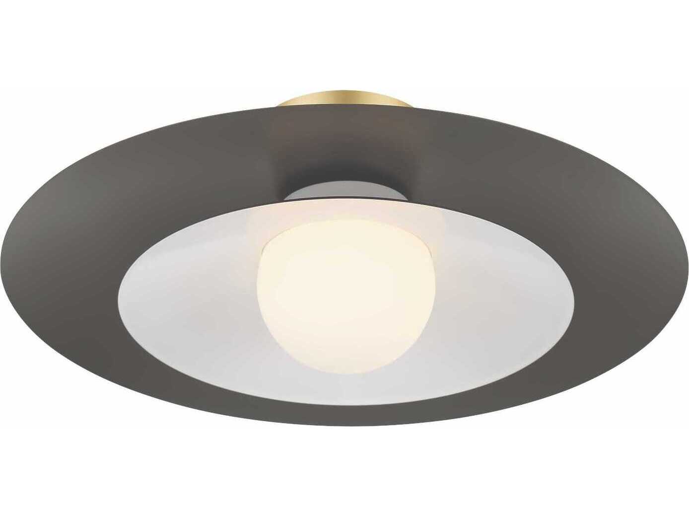 Eurofase Welsh 1-Light Gray Dome Semi Flush Mount