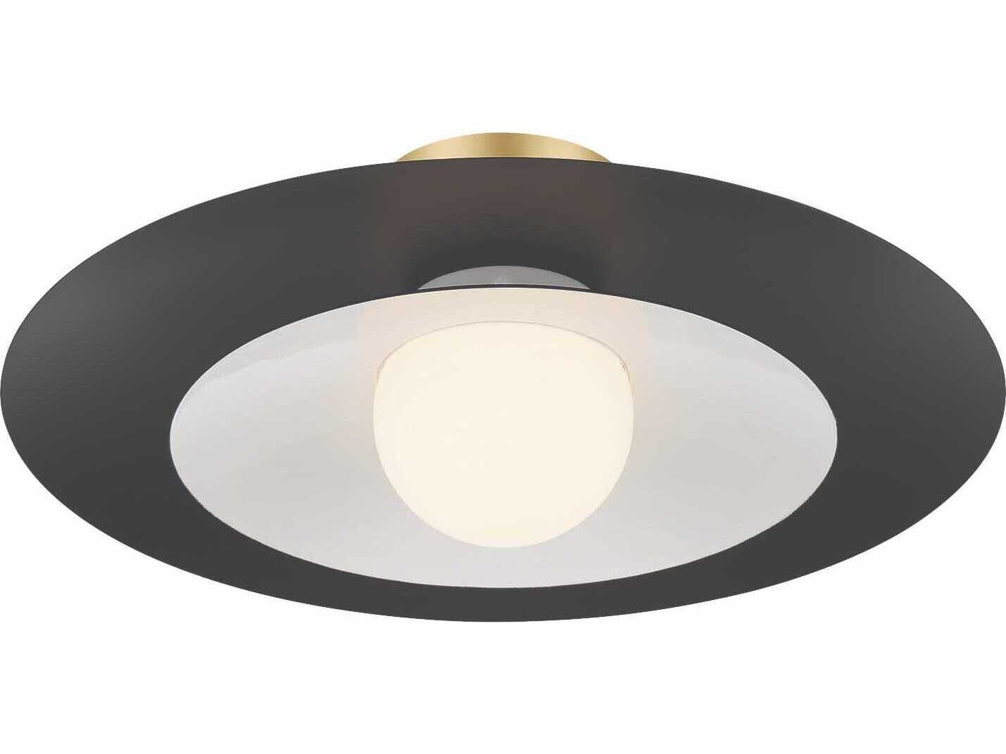 Eurofase Welsh 1-Light Black Dome Semi Flush Mount