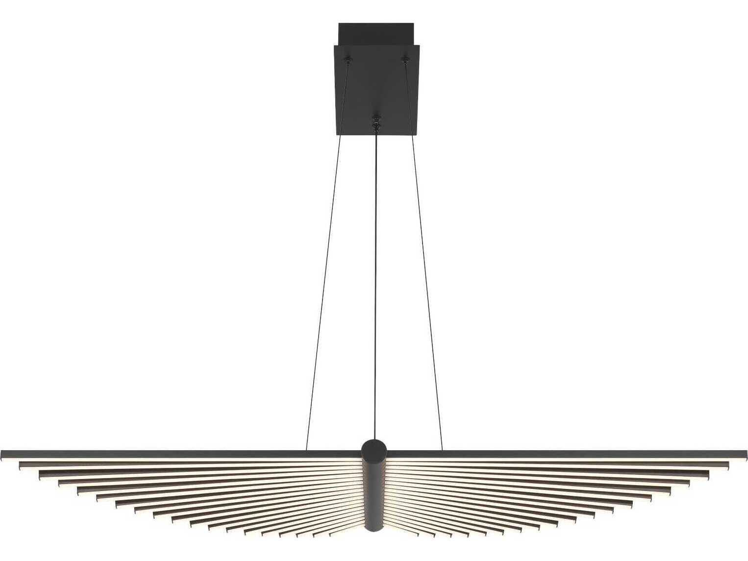 Eurofase Seraph 1-Light Black Linear Island Pendant