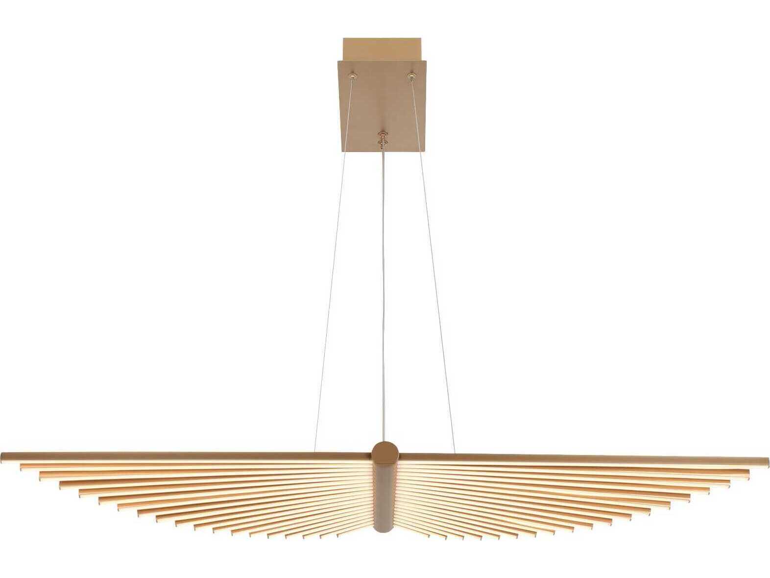 Eurofase Seraph 1-Light Gold Linear Island Pendant
