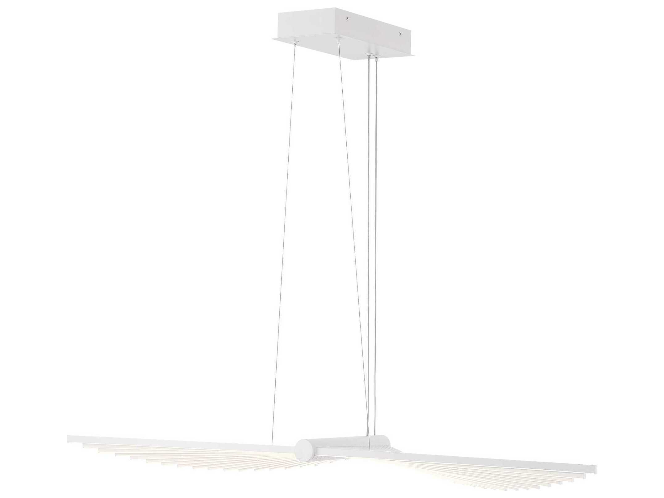 Eurofase Seraph 1-Light White Linear Island Pendant
