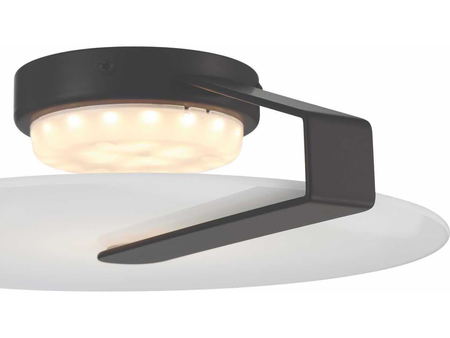 Eurofase Nuvola 1-Light Black White Round Flush Mount