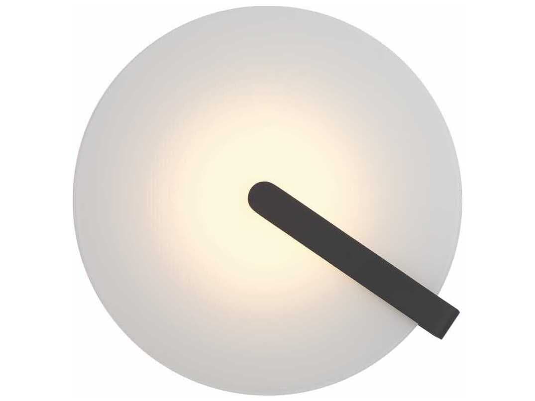 Eurofase Nuvola 1-Light Black White Round Flush Mount