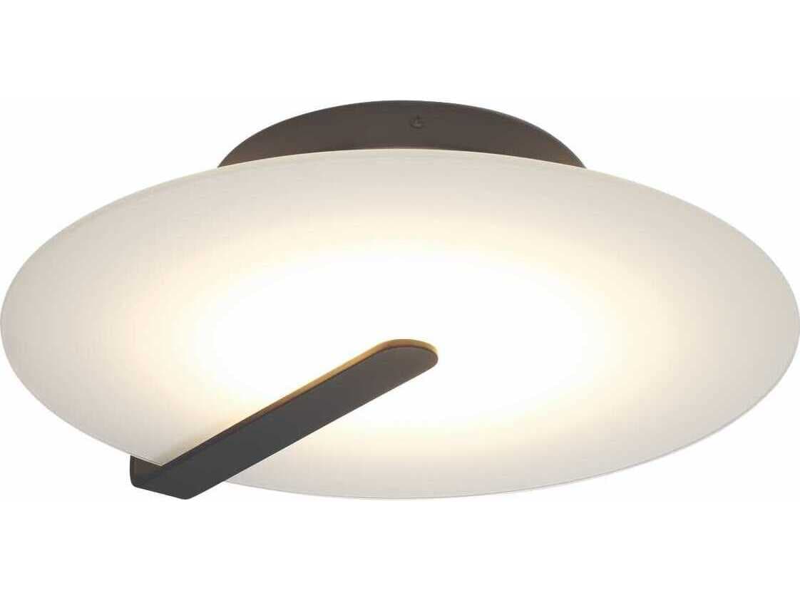 Eurofase Nuvola 1-Light Black White Round Flush Mount
