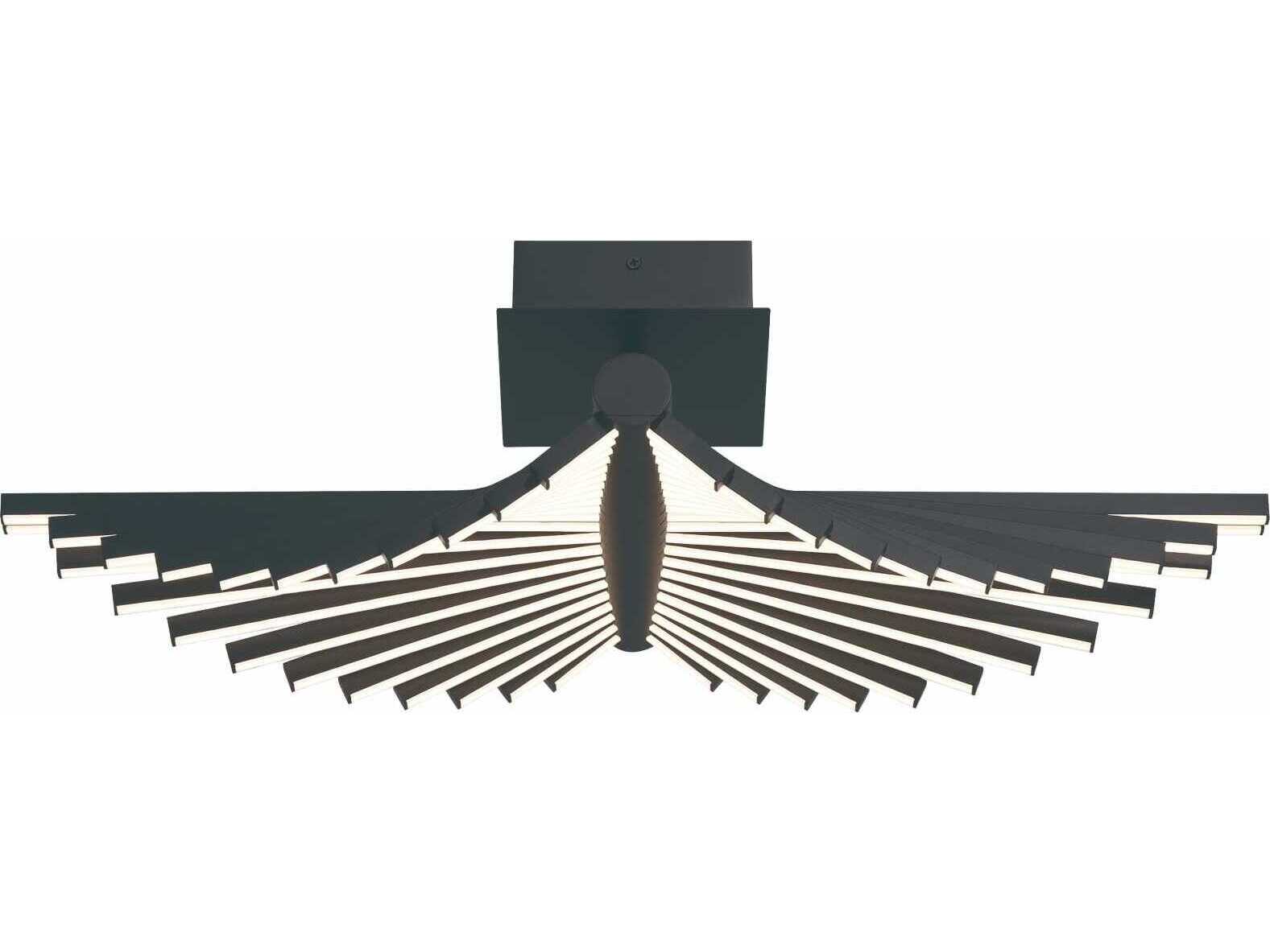 Eurofase Seraph 1-Light Black Linear Semi Flush Mount