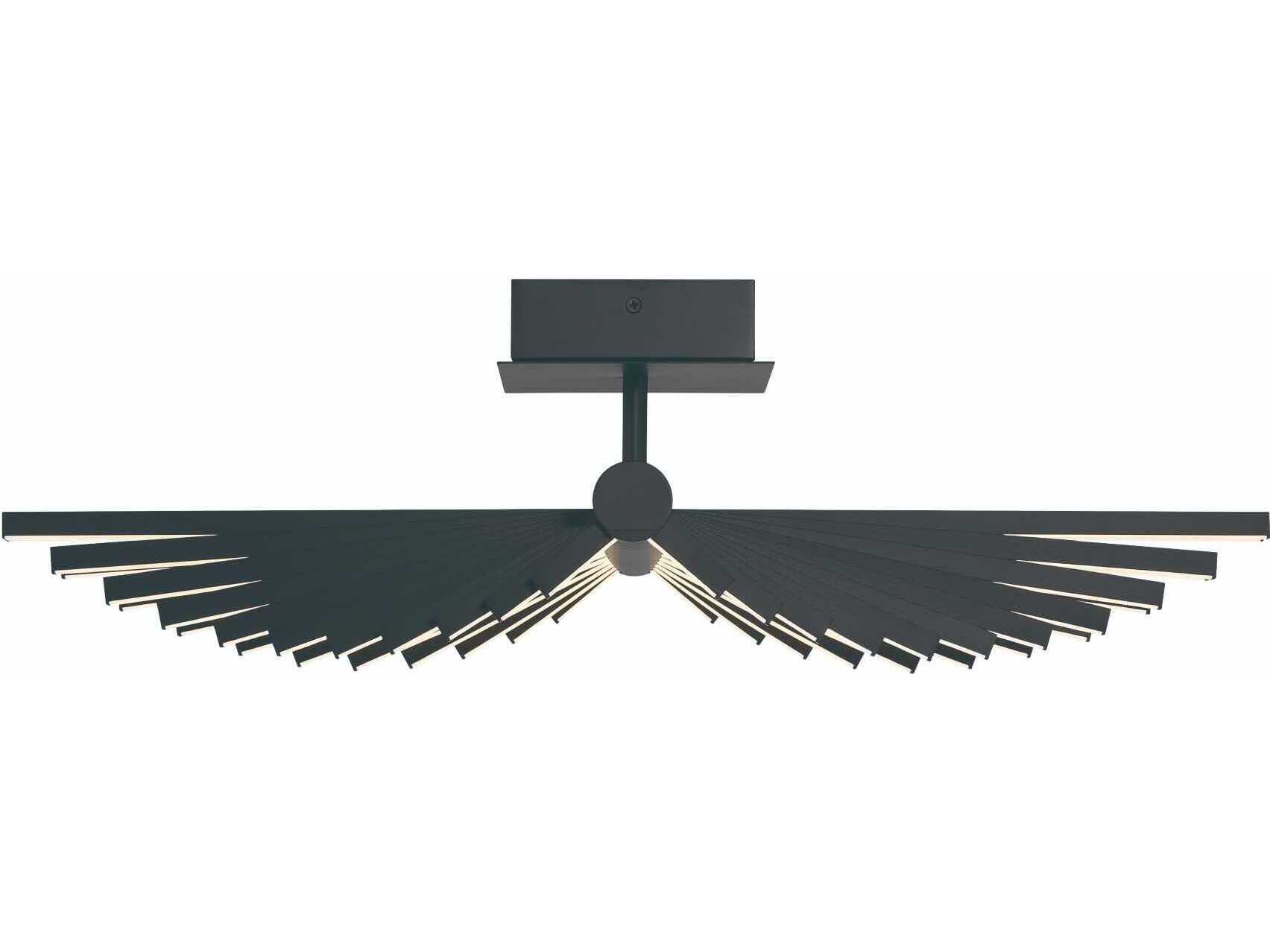 Eurofase Seraph 1-Light Black Linear Semi Flush Mount
