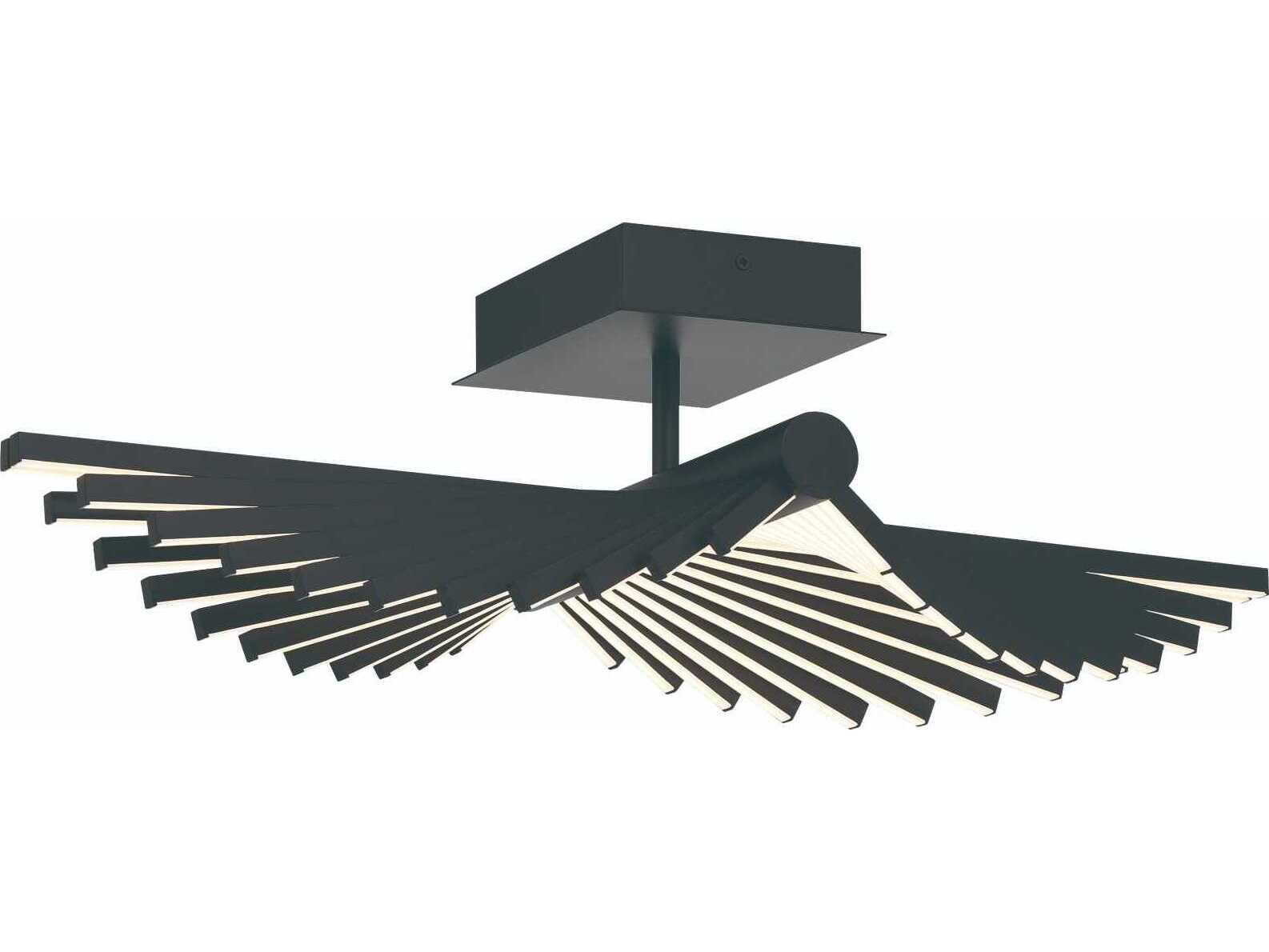 Eurofase Seraph 1-Light Black Linear Semi Flush Mount