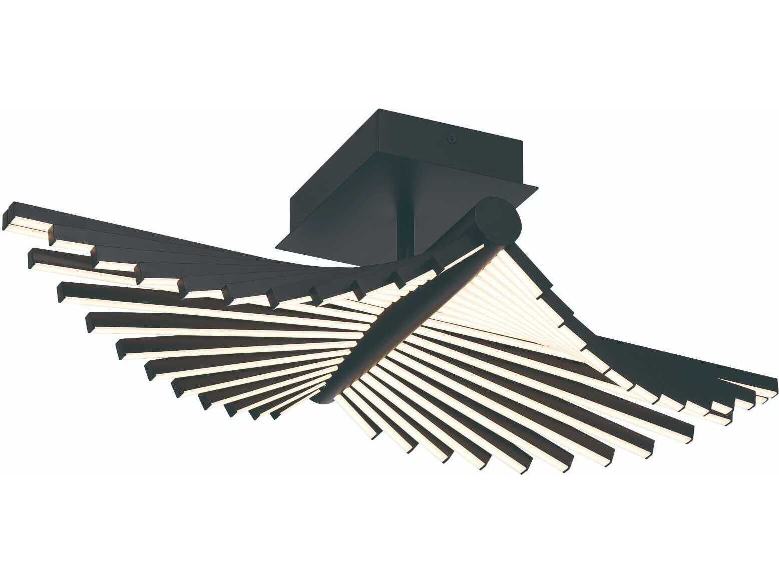 Eurofase Seraph 1-Light Black Linear Semi Flush Mount