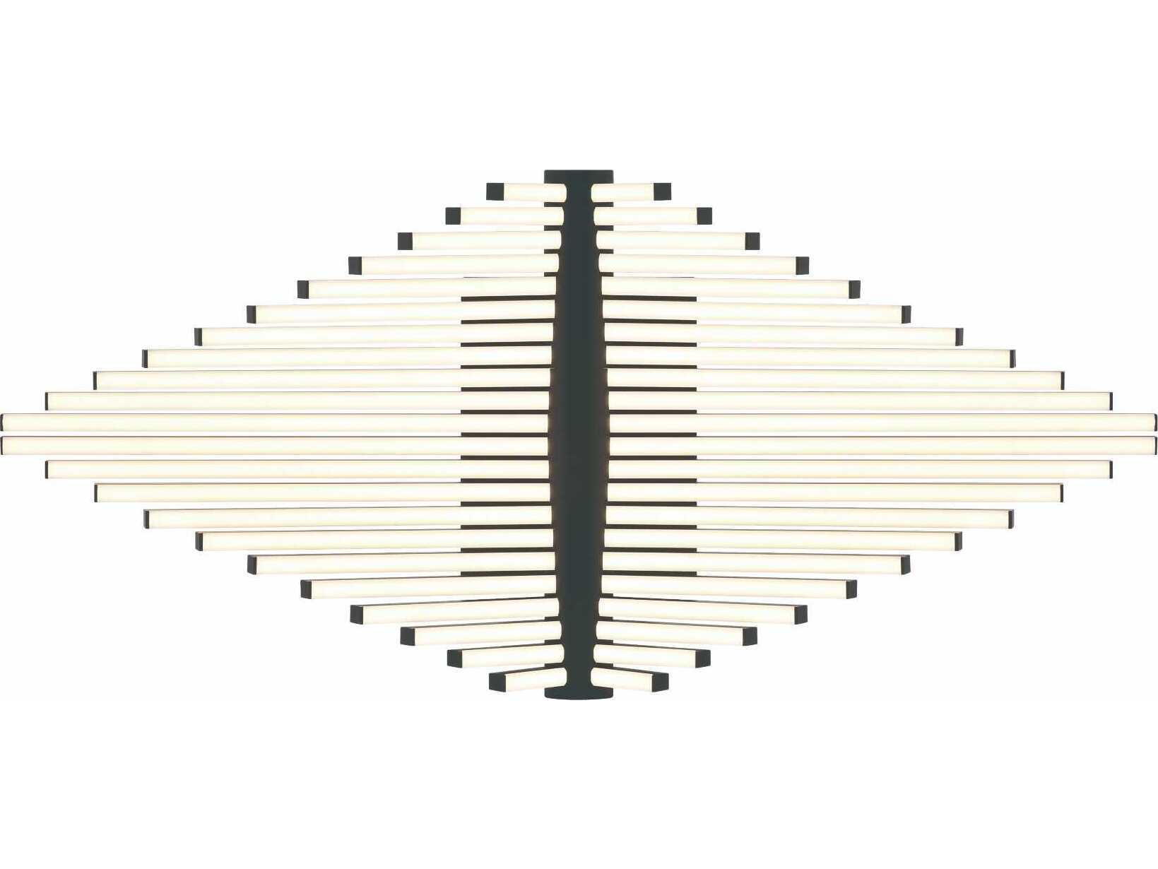 Eurofase Seraph 1-Light Black Linear Semi Flush Mount