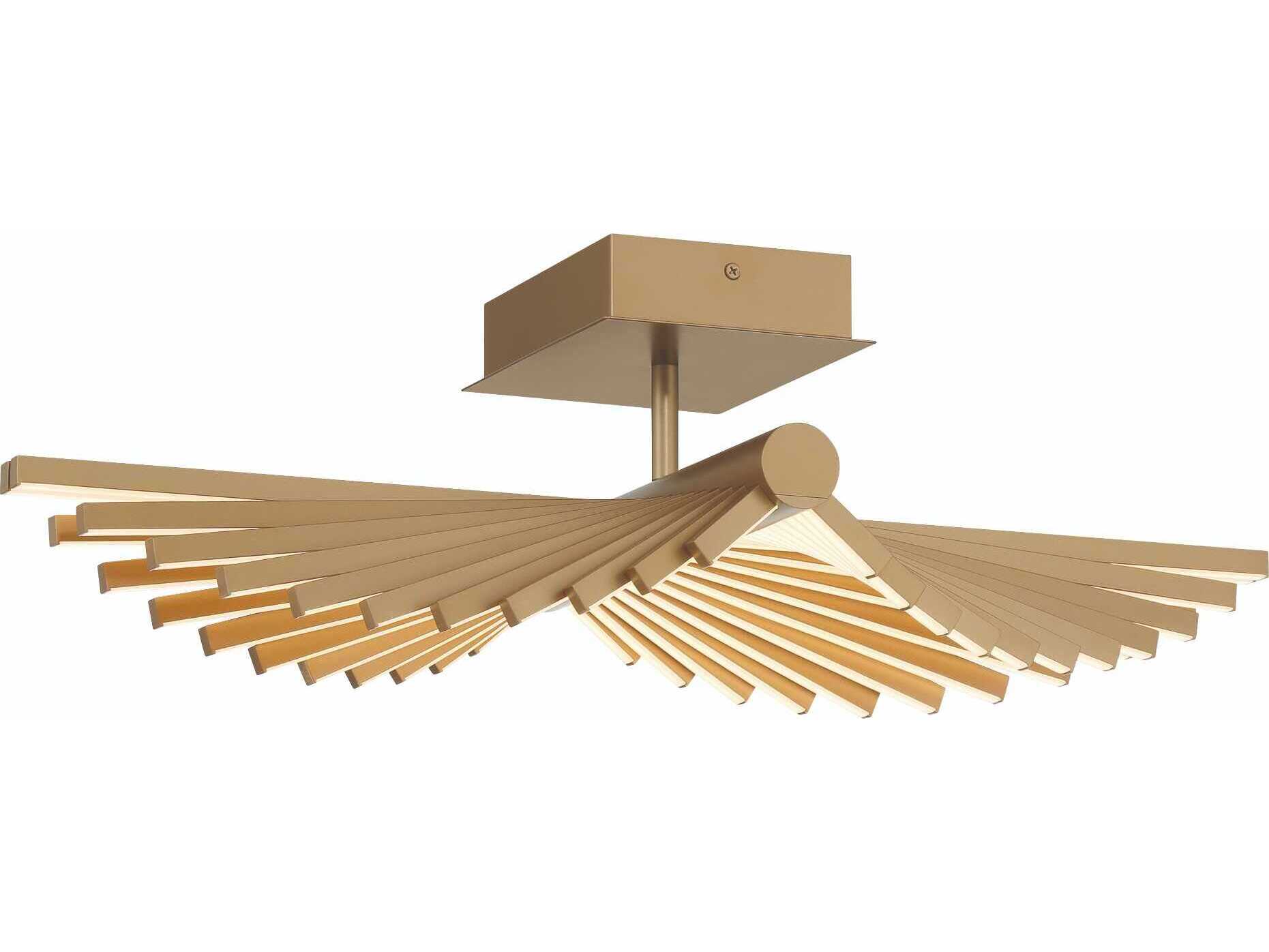 Eurofase Seraph 1-Light Gold Linear Semi Flush Mount