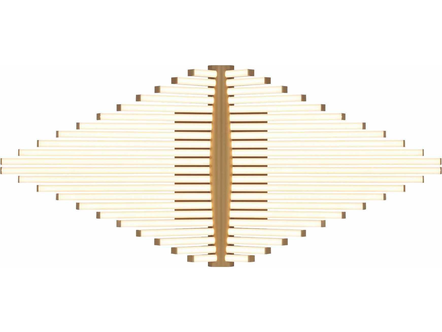 Eurofase Seraph 1-Light Gold Linear Semi Flush Mount