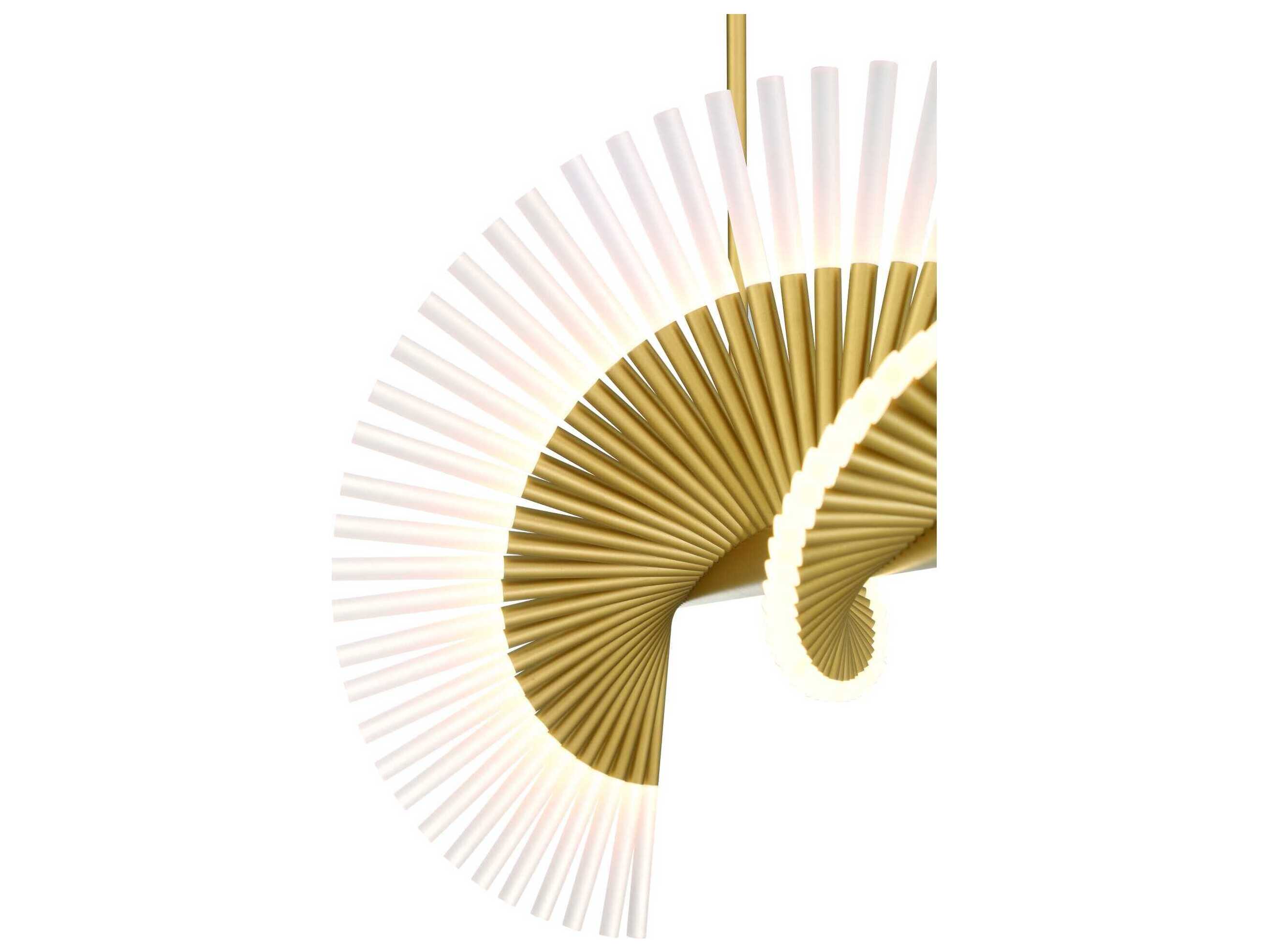 Eurofase Voltik 120-Light Gold Geometric Linear Island Pendant