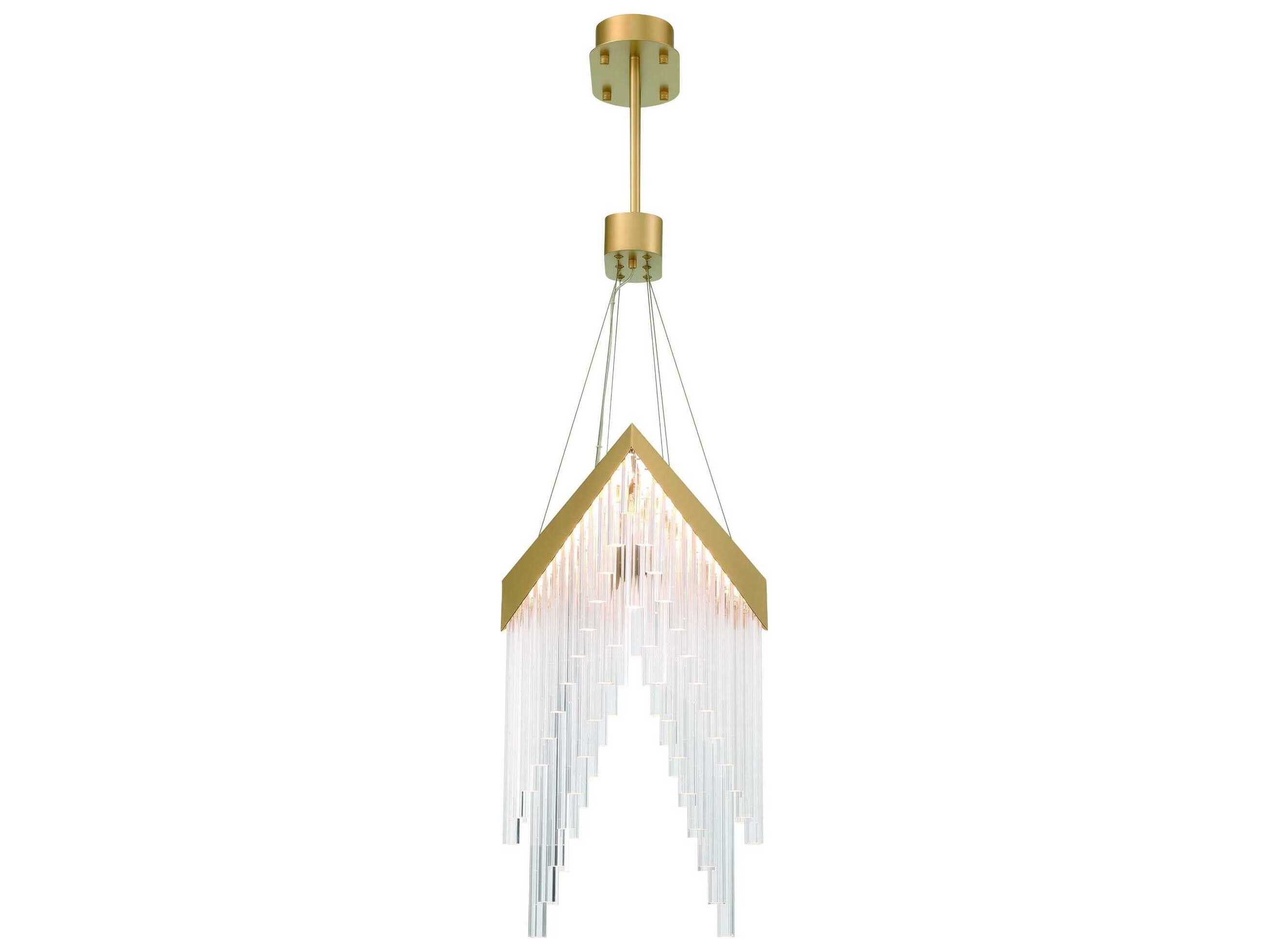 Eurofase Vivien 1-Light Gold Geometric Island Pendant