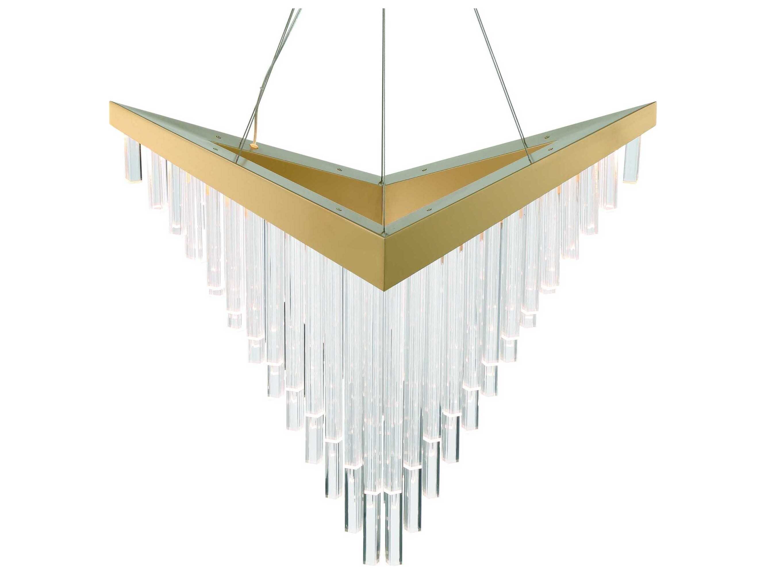 Eurofase Vivien 1-Light Gold Geometric Island Pendant