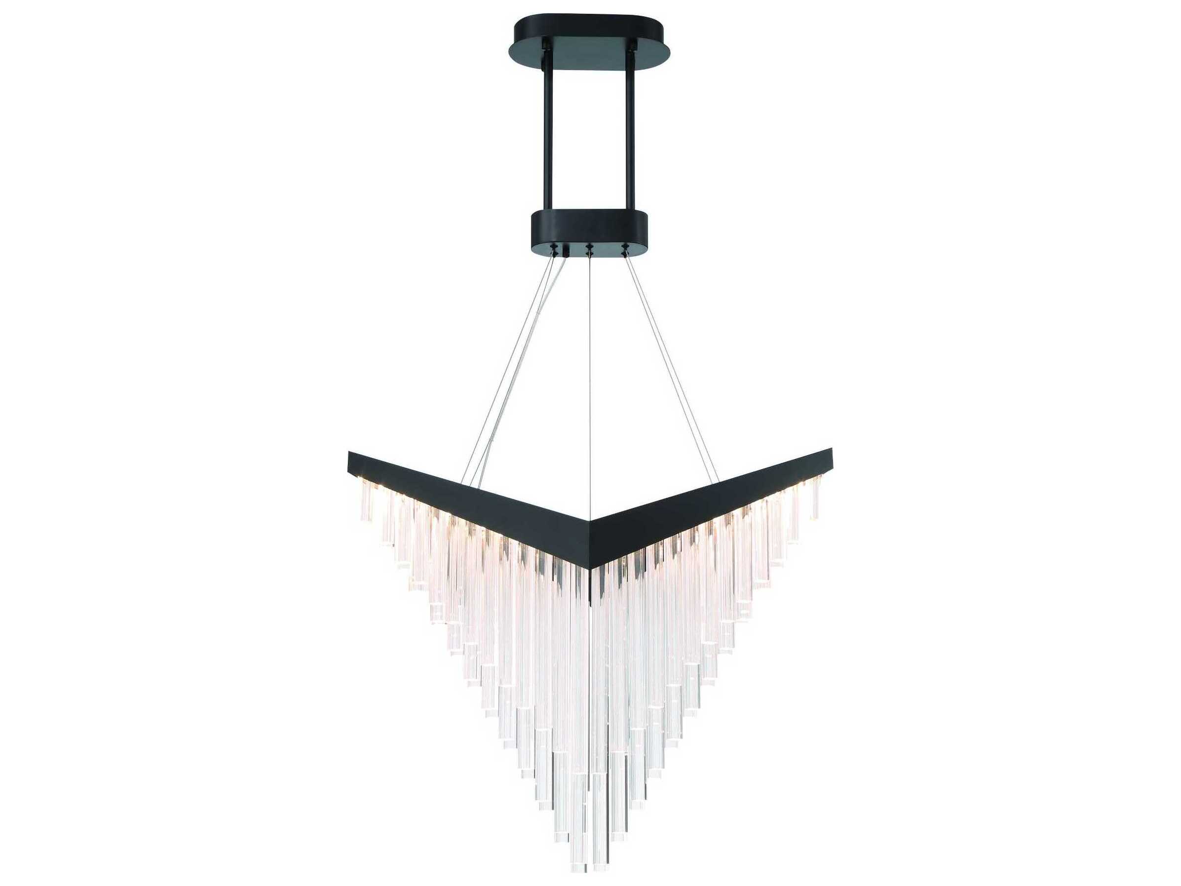 Eurofase Vivien 1-Light Black Geometric Island Pendant