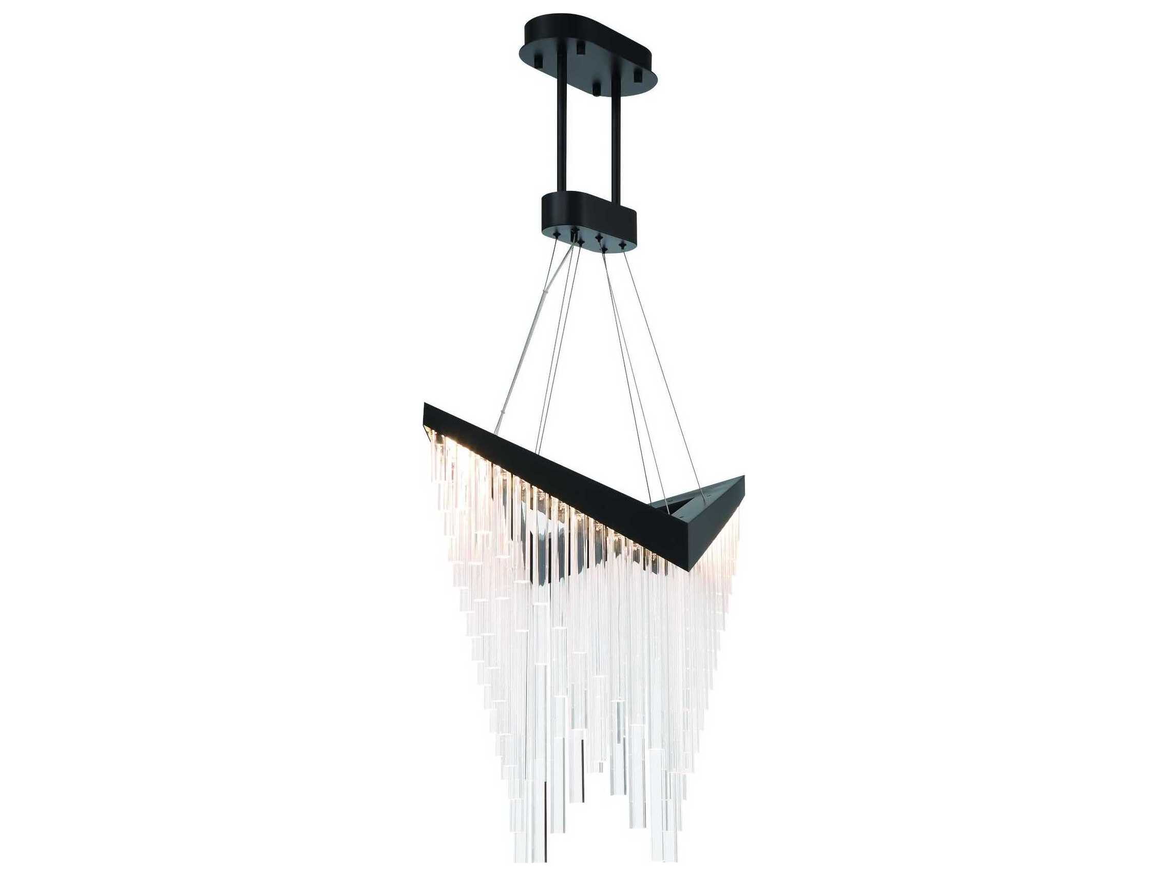Eurofase Vivien 1-Light Black Geometric Island Pendant