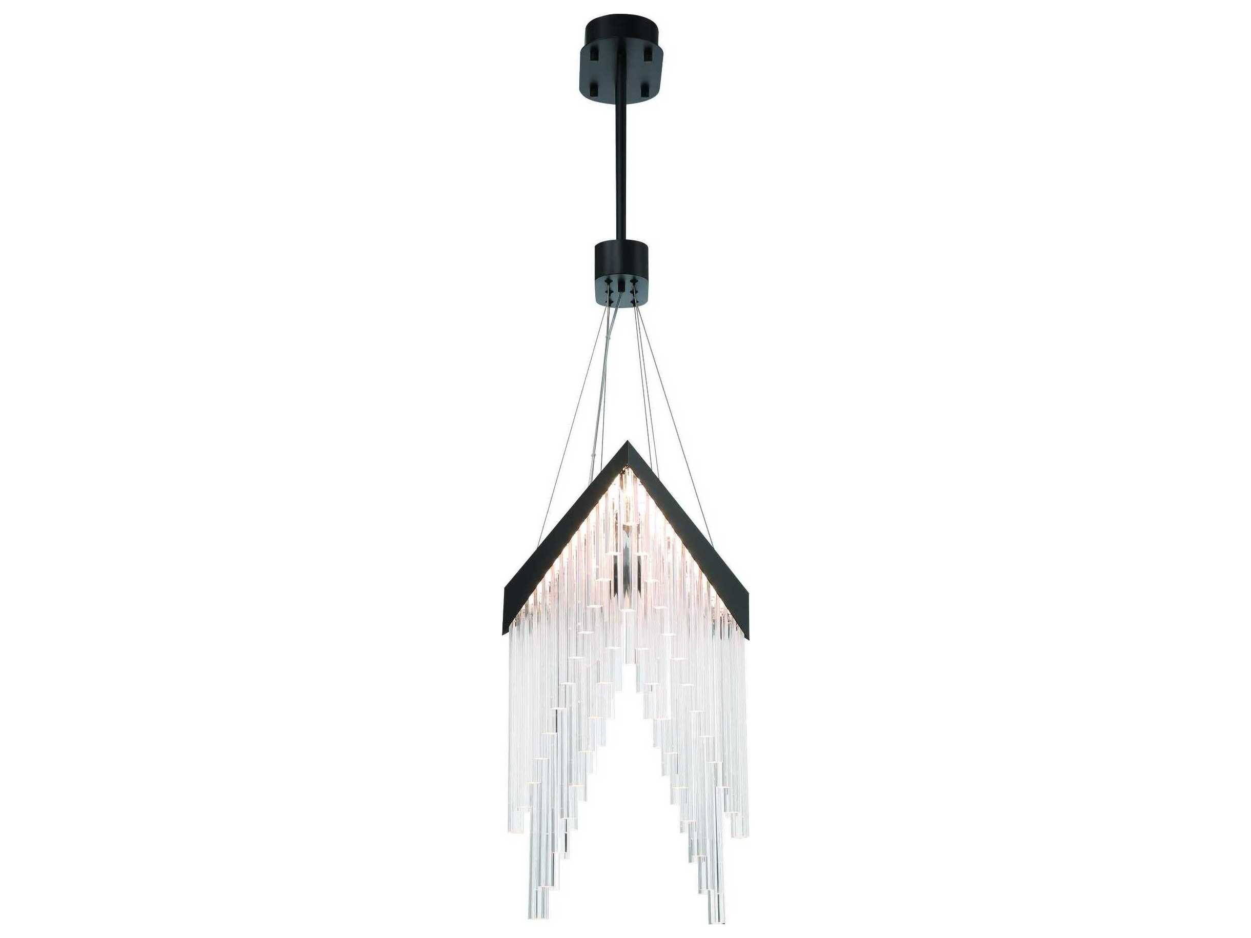 Eurofase Vivien 1-Light Black Geometric Island Pendant