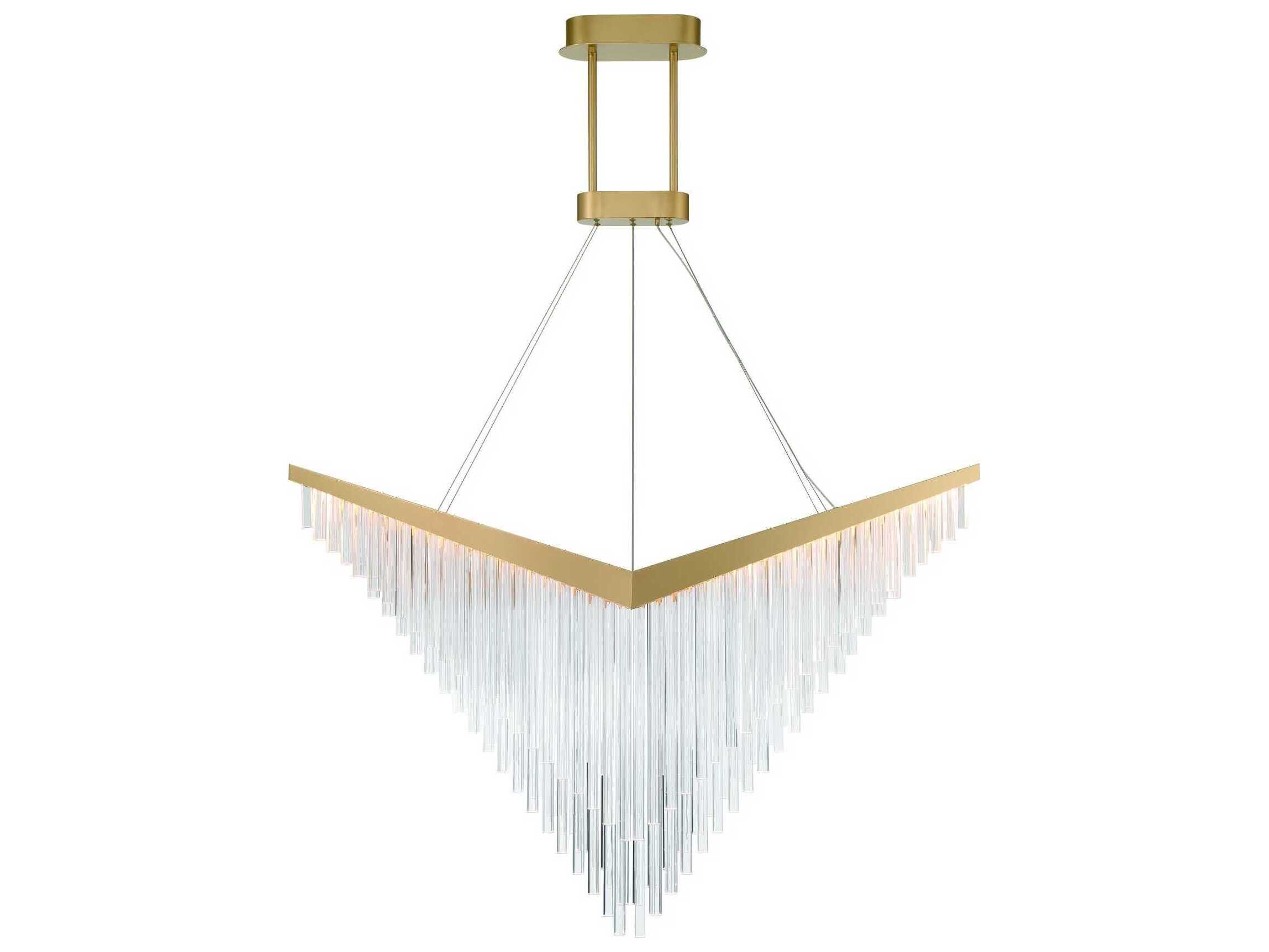 Eurofase Vivien 1-Light Gold Geometric Island Pendant