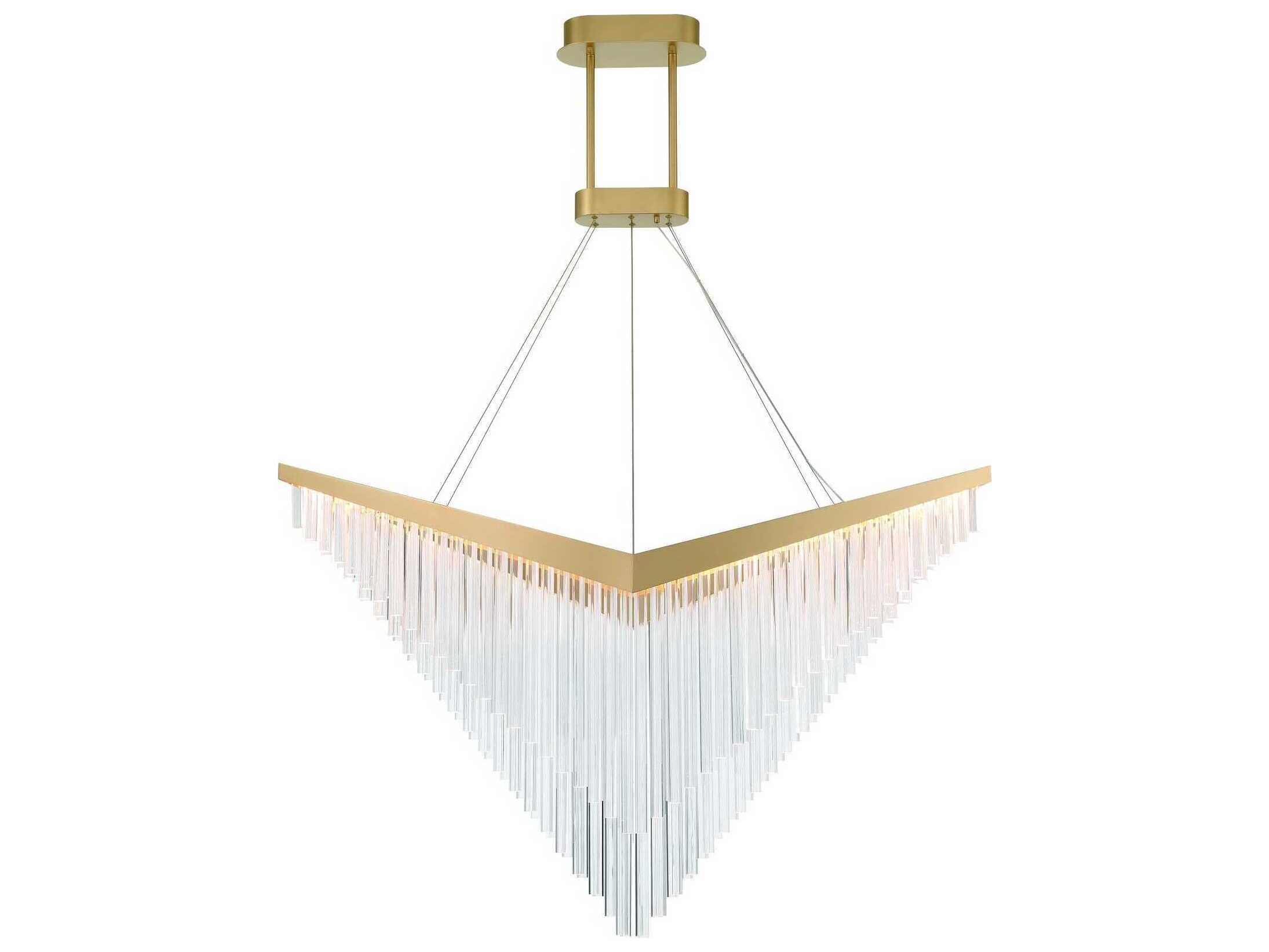 Eurofase Vivien 1-Light Gold Geometric Island Pendant