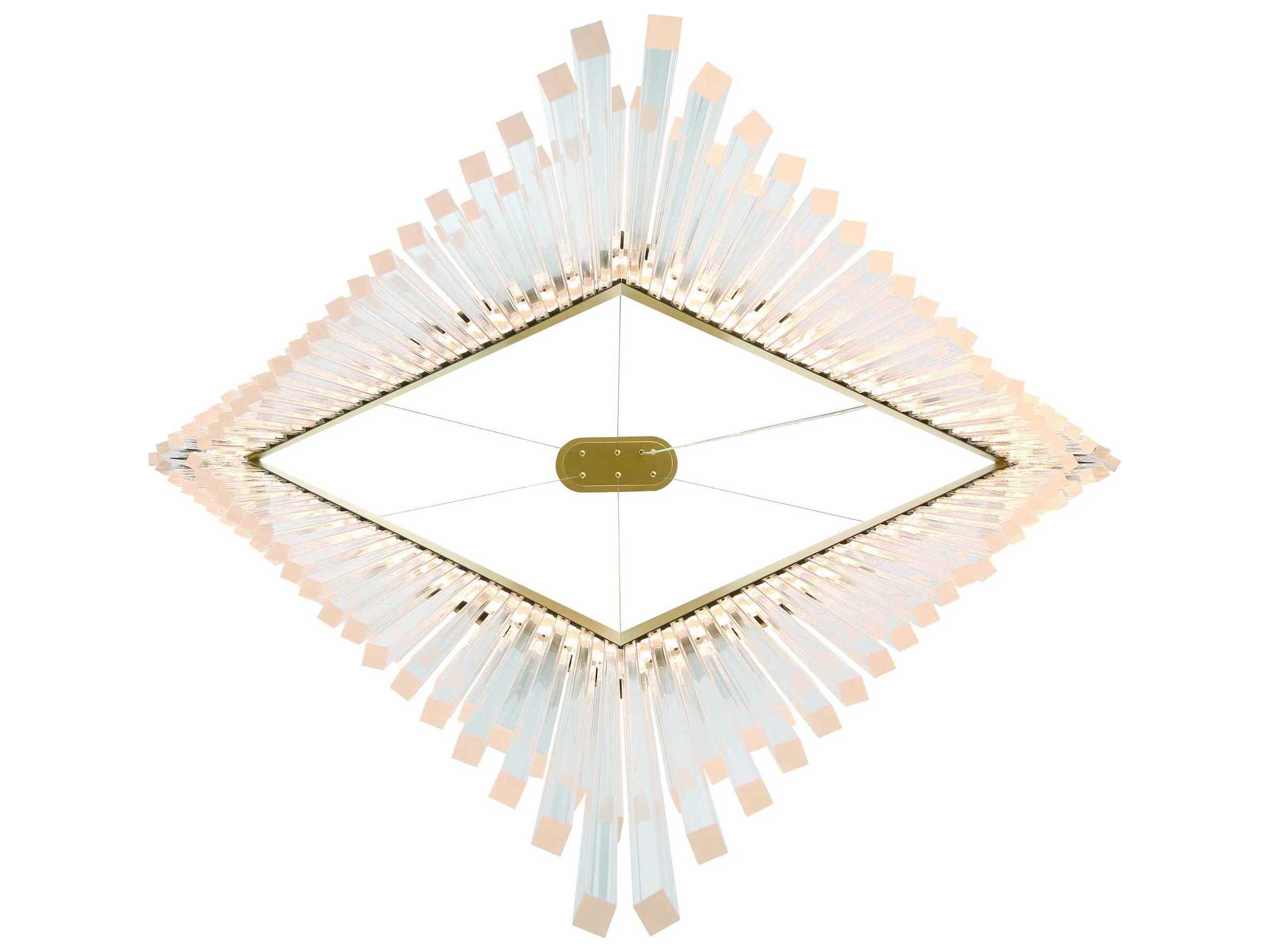 Eurofase Vivien 1-Light Gold Geometric Island Pendant