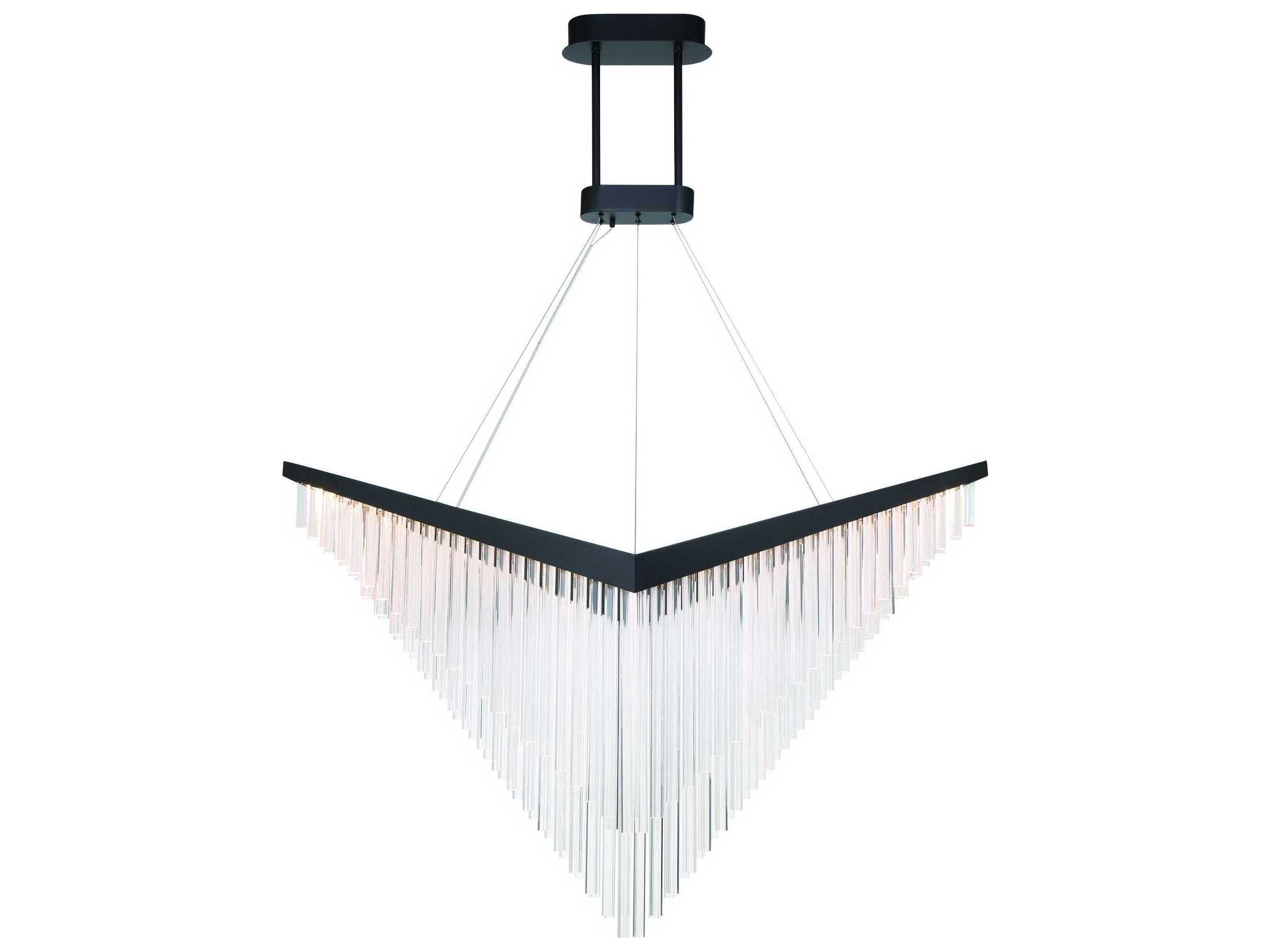 Eurofase Vivien 1-Light Black Geometric Island Pendant