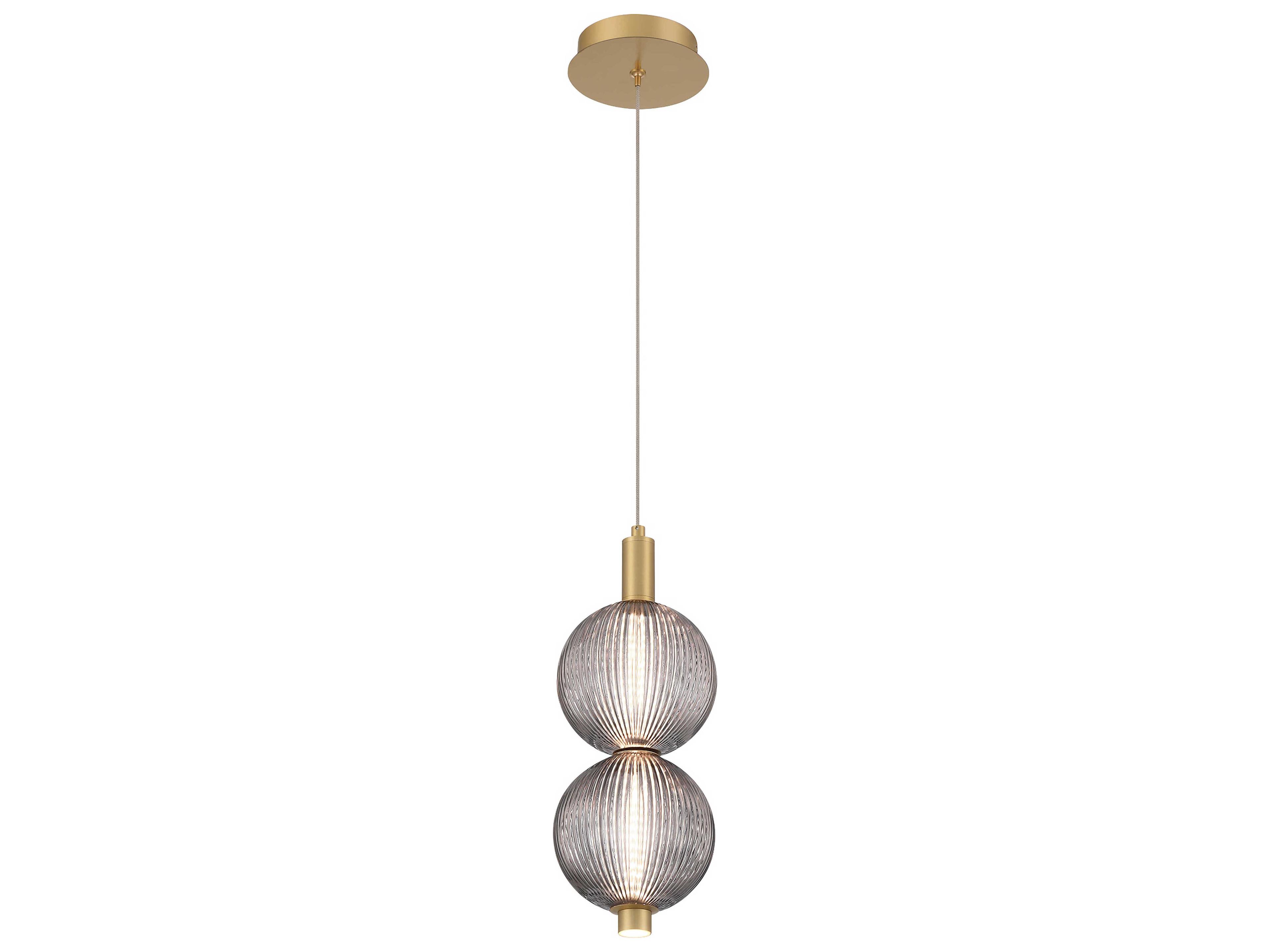 Eurofase Palmas 2-Light Gold Globe Mini Pendant