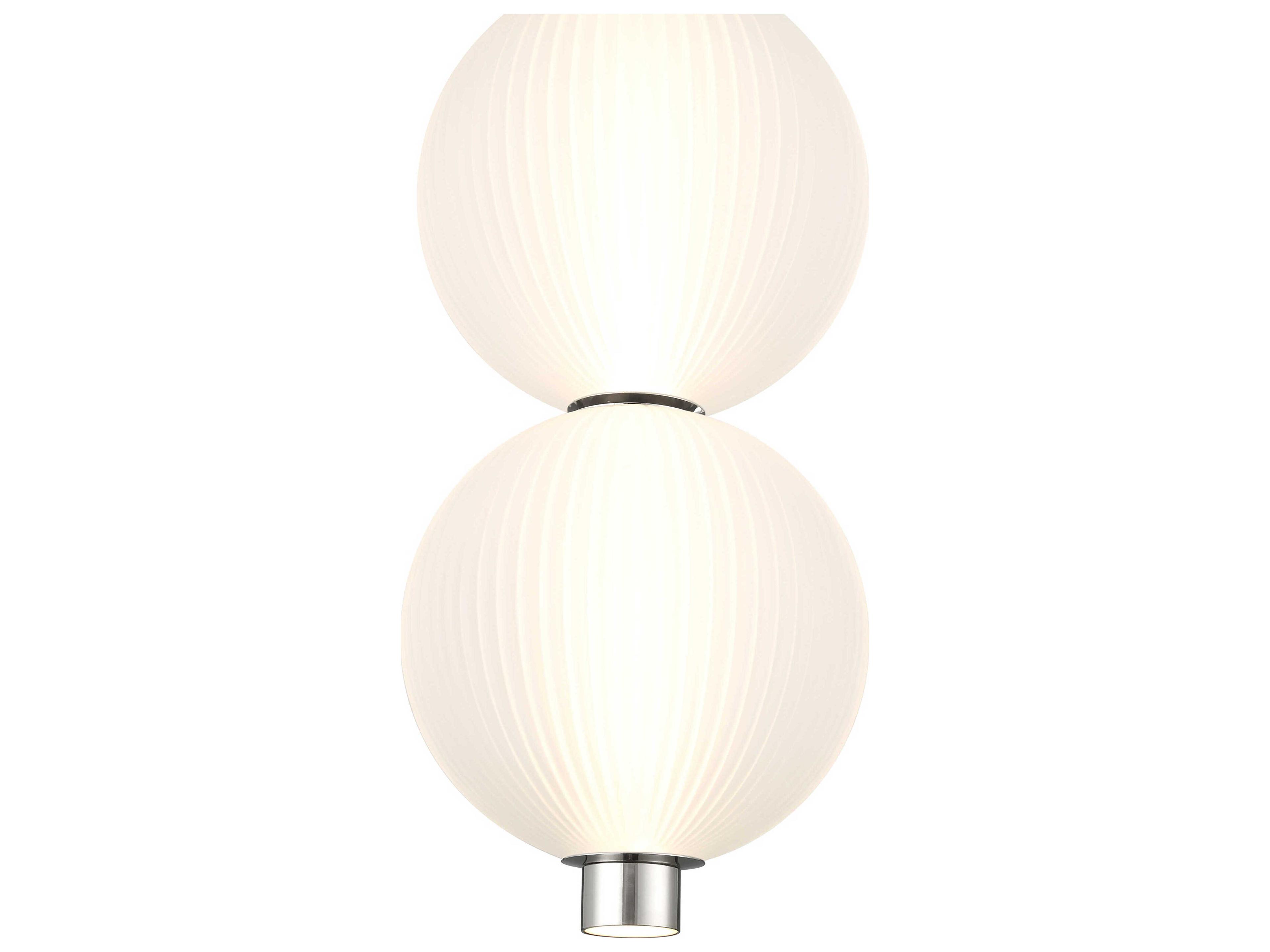 Eurofase Palmas 2-Light Nickel Globe Mini Pendant