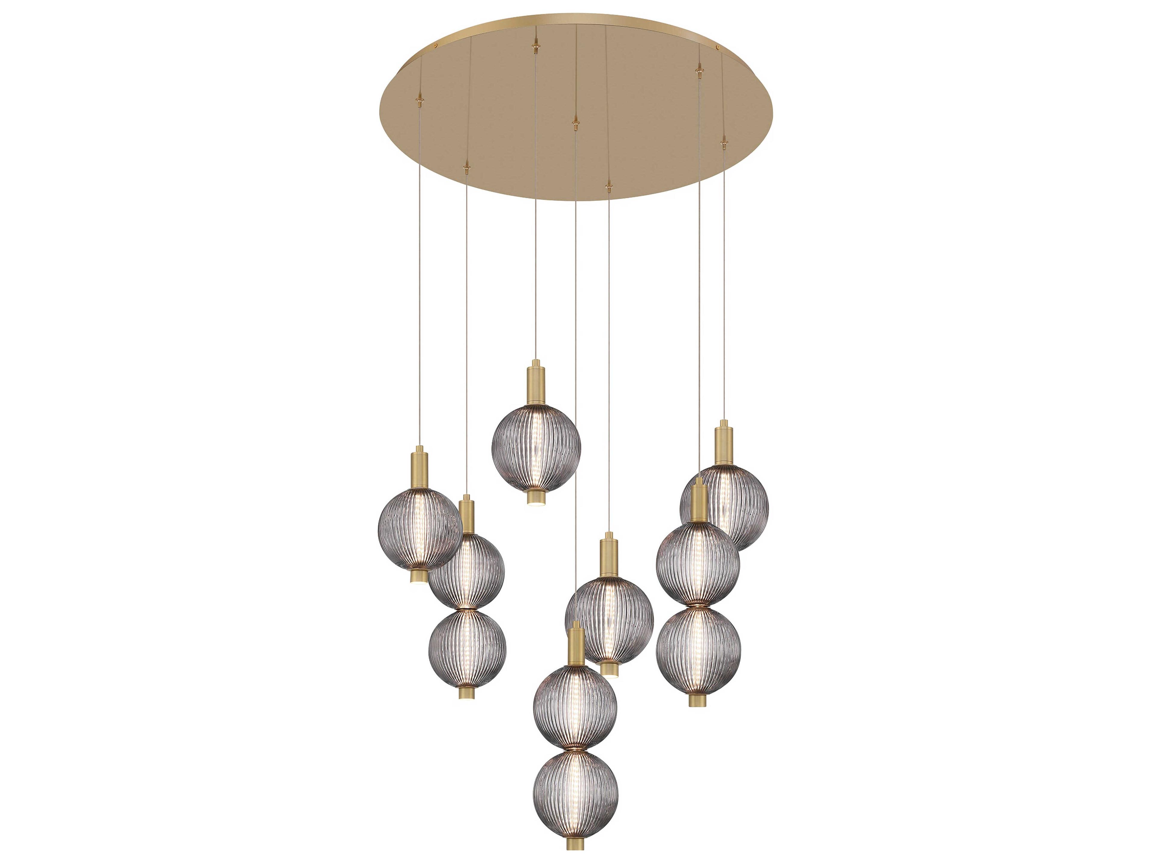 Eurofase Palmas 7-Light Gold Globe Pendant