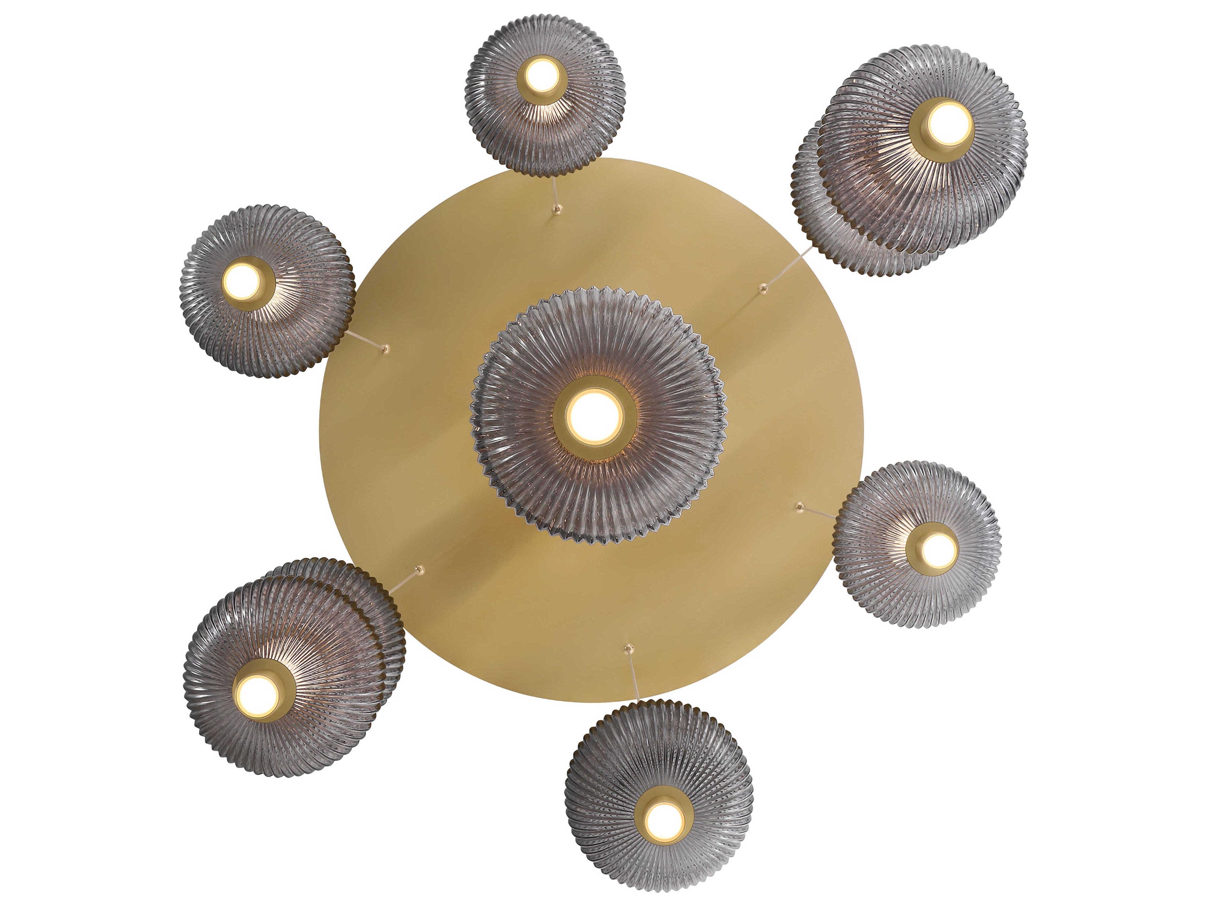 Eurofase Palmas 7-Light Gold Globe Pendant