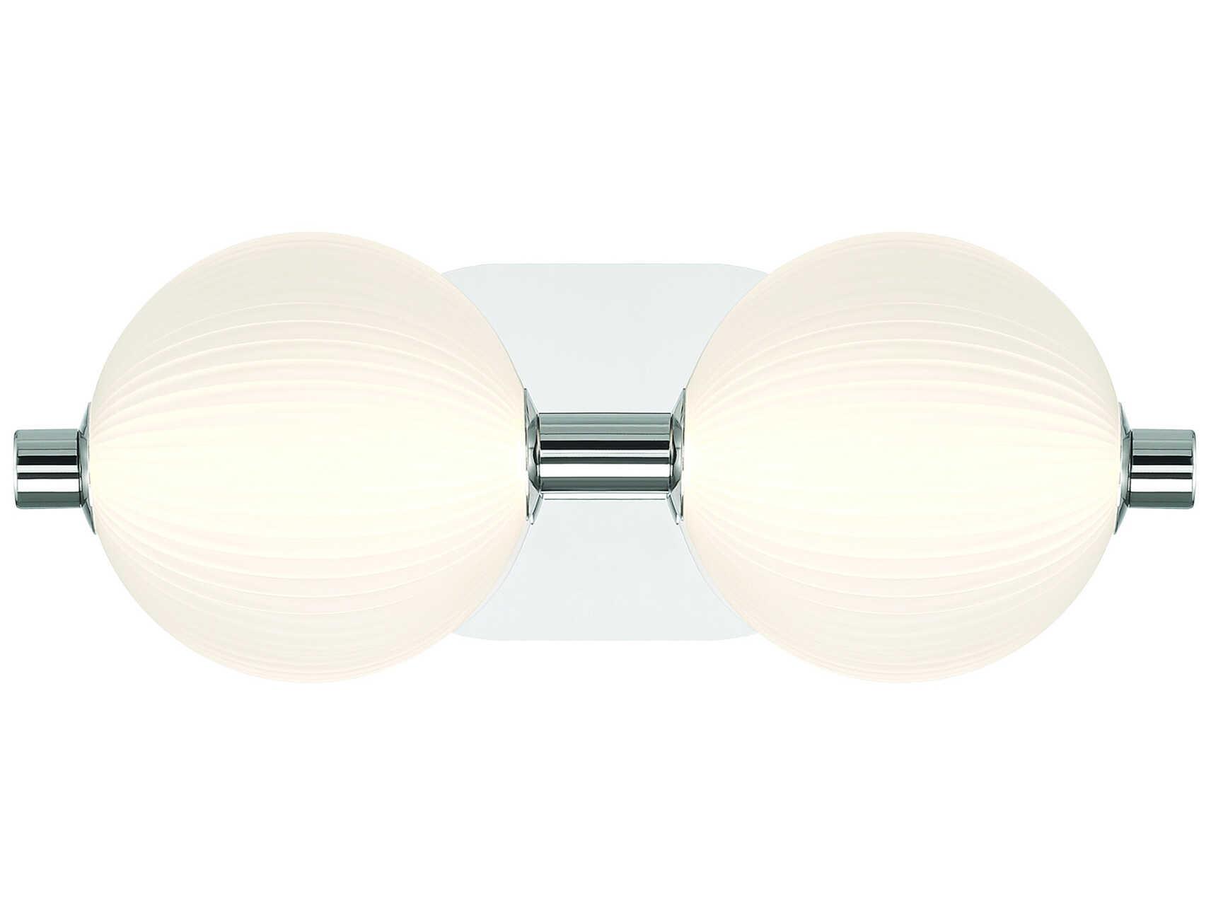 Eurofase Palmas 2-Light Nickel Vanity Light