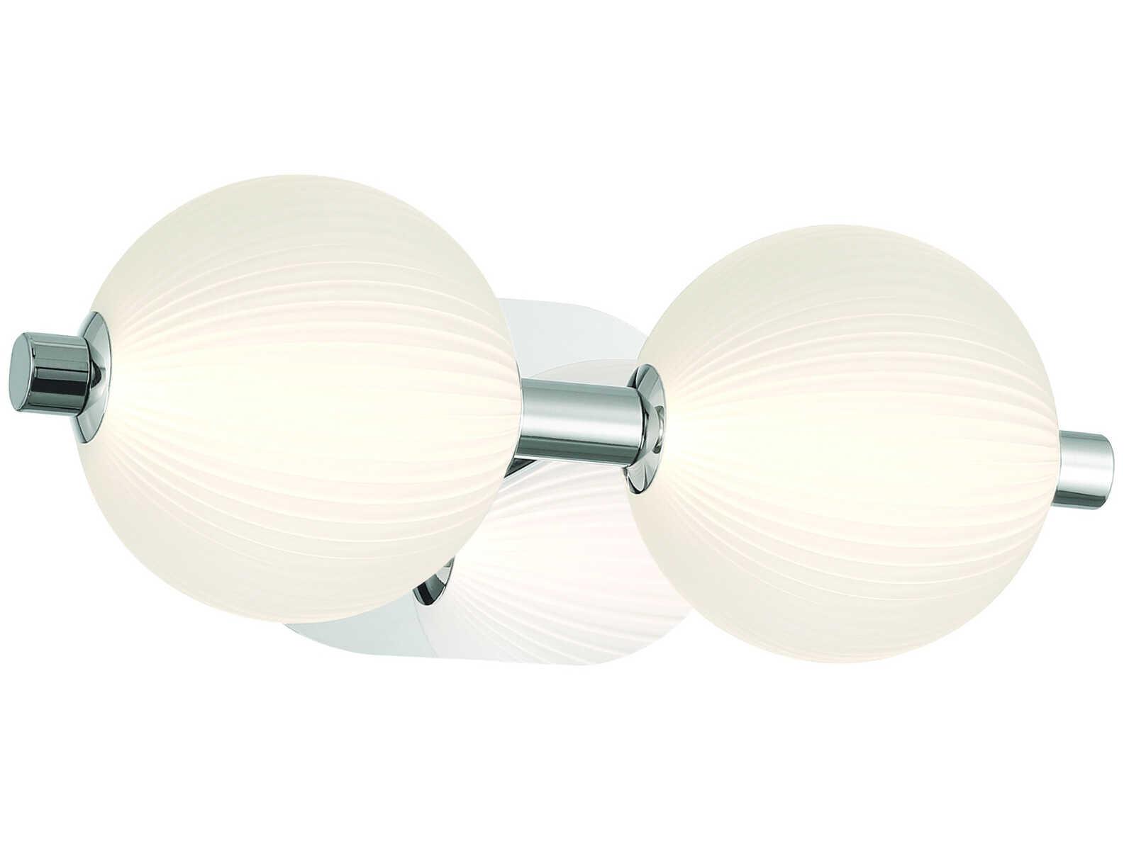 Eurofase Palmas 2-Light Nickel Vanity Light
