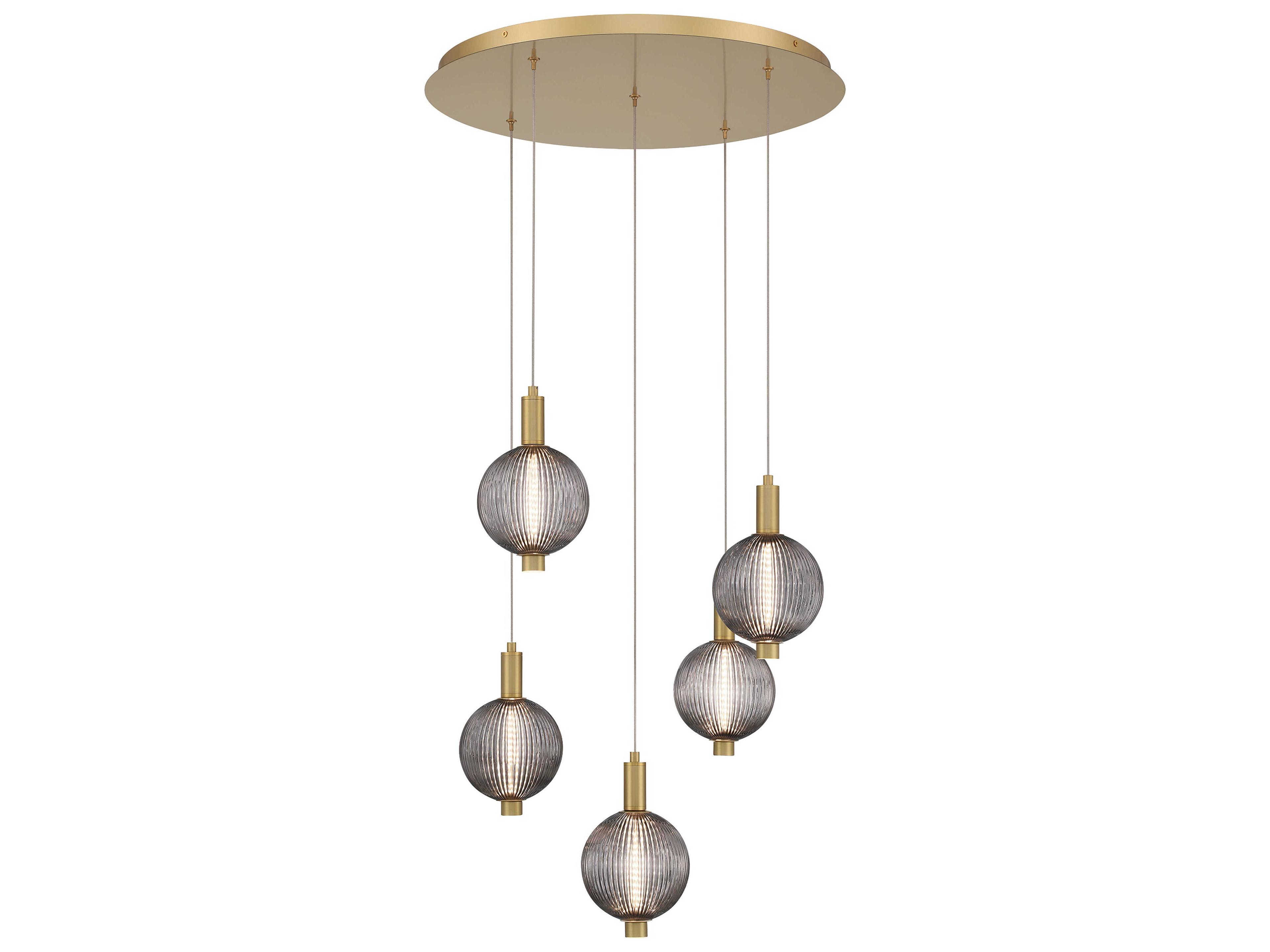 Eurofase Palmas 5-Light Gold Globe Pendant