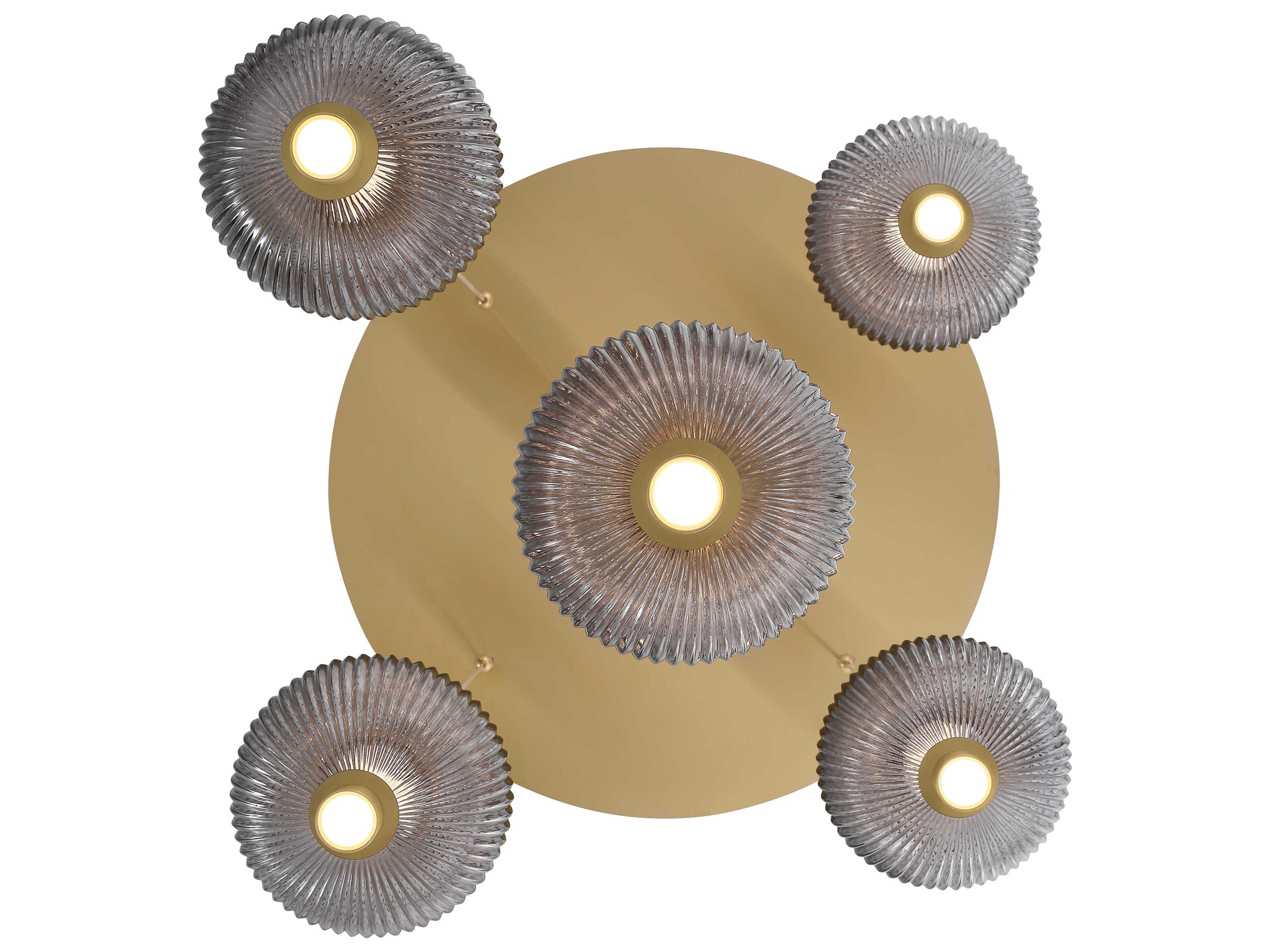 Eurofase Palmas 5-Light Gold Globe Pendant