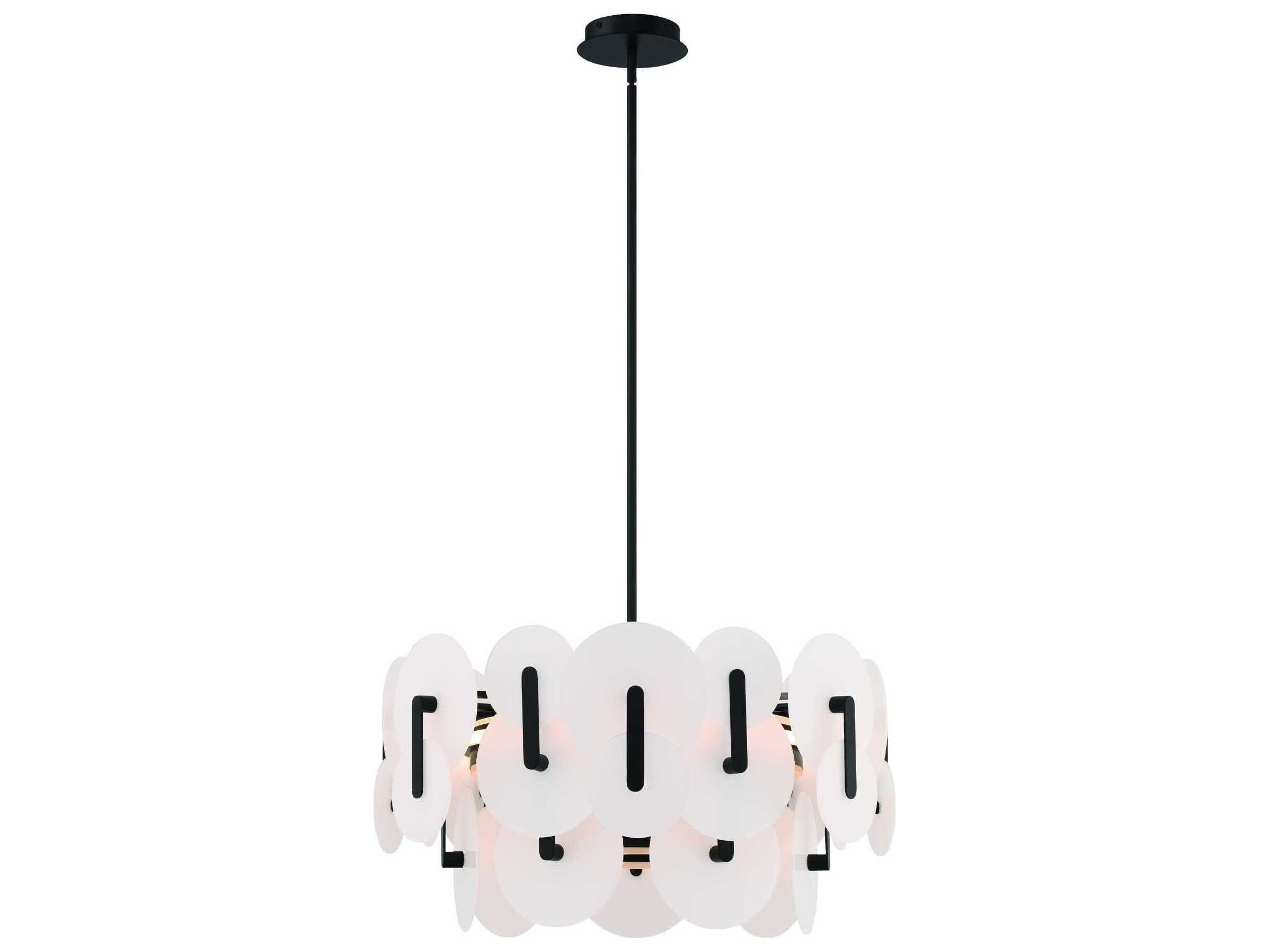 Eurofase Nuvola 2-Light Black Chandelier