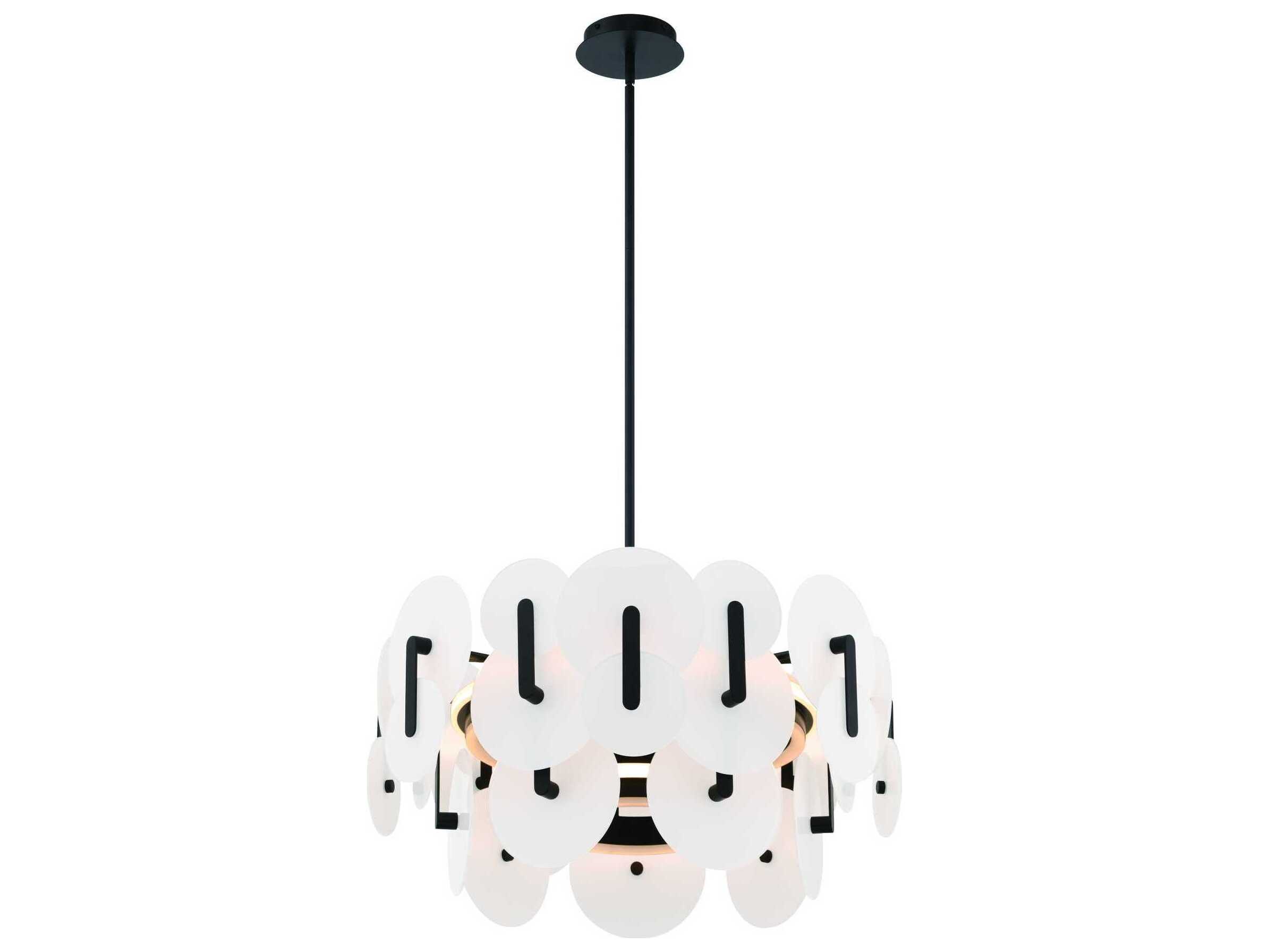 Eurofase Nuvola 2-Light Black Chandelier
