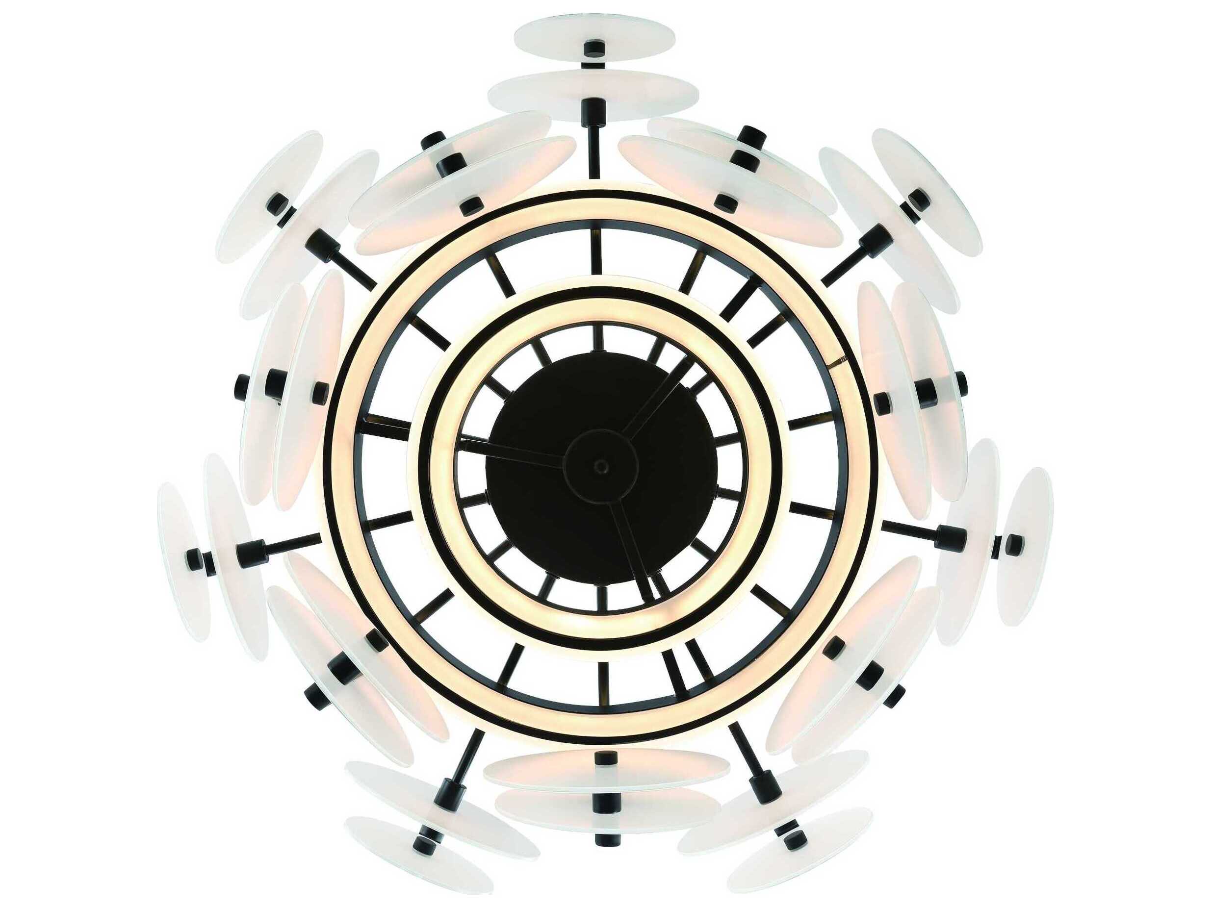 Eurofase Nuvola 2-Light Black Chandelier