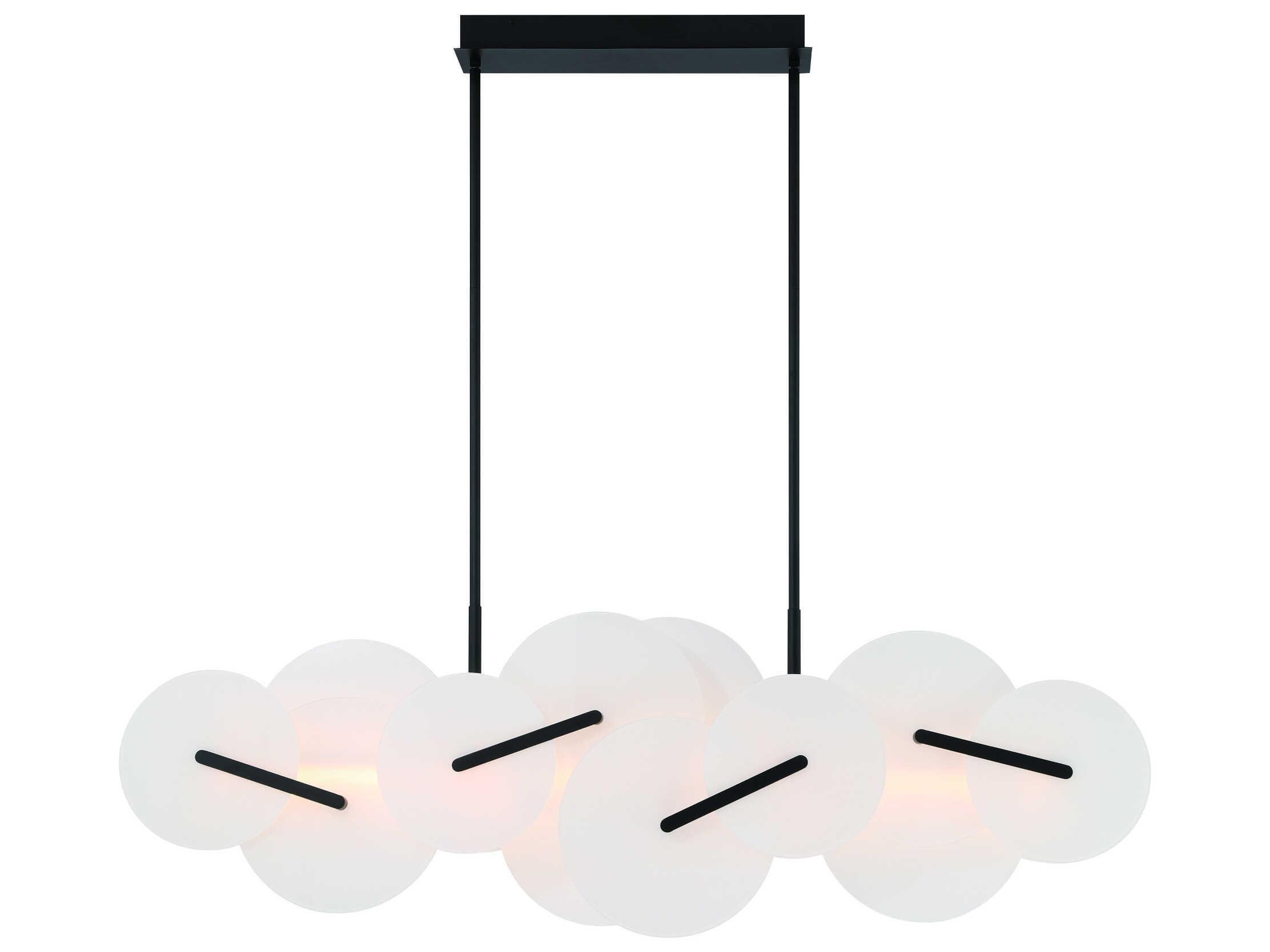 Eurofase Nuvola 2-Light Black Island Pendant