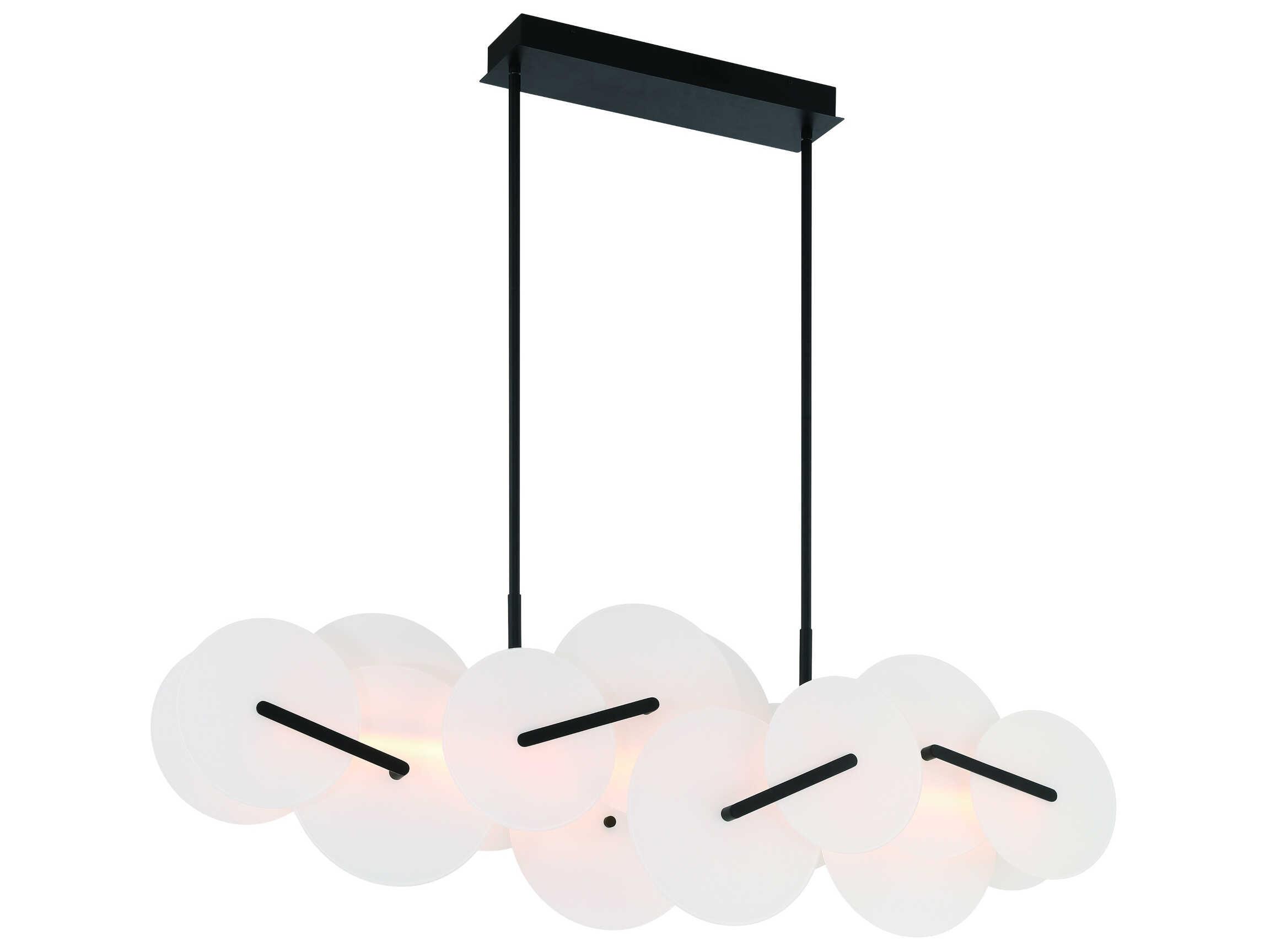 Eurofase Nuvola 2-Light Black Island Pendant