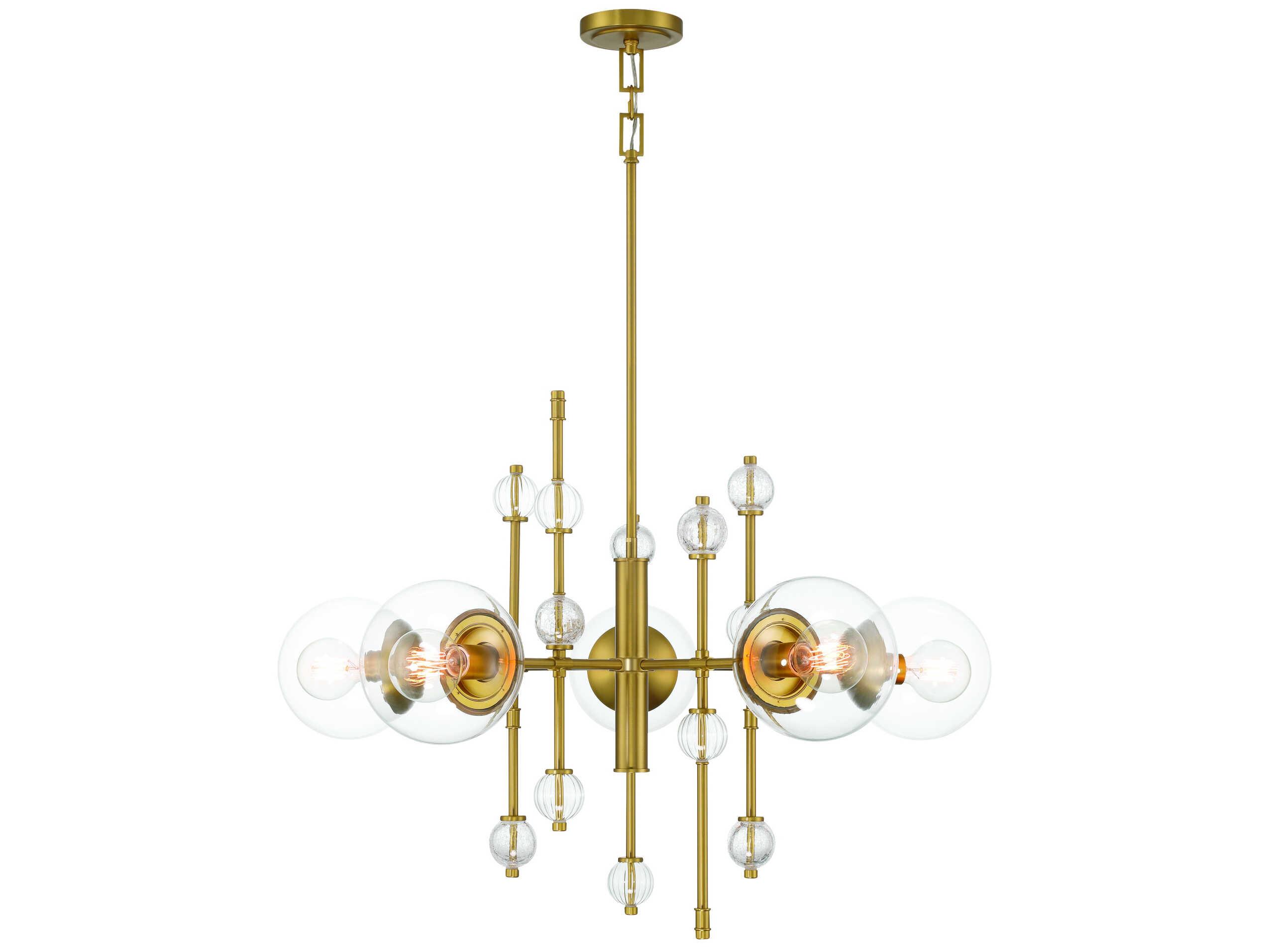 Eurofase Traiton 5-Light Gold Globe Chandelier