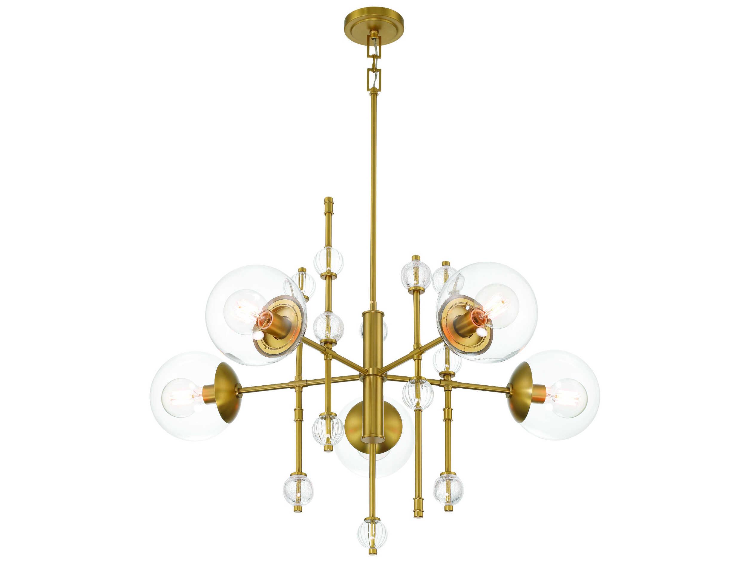 Eurofase Traiton 5-Light Gold Globe Chandelier