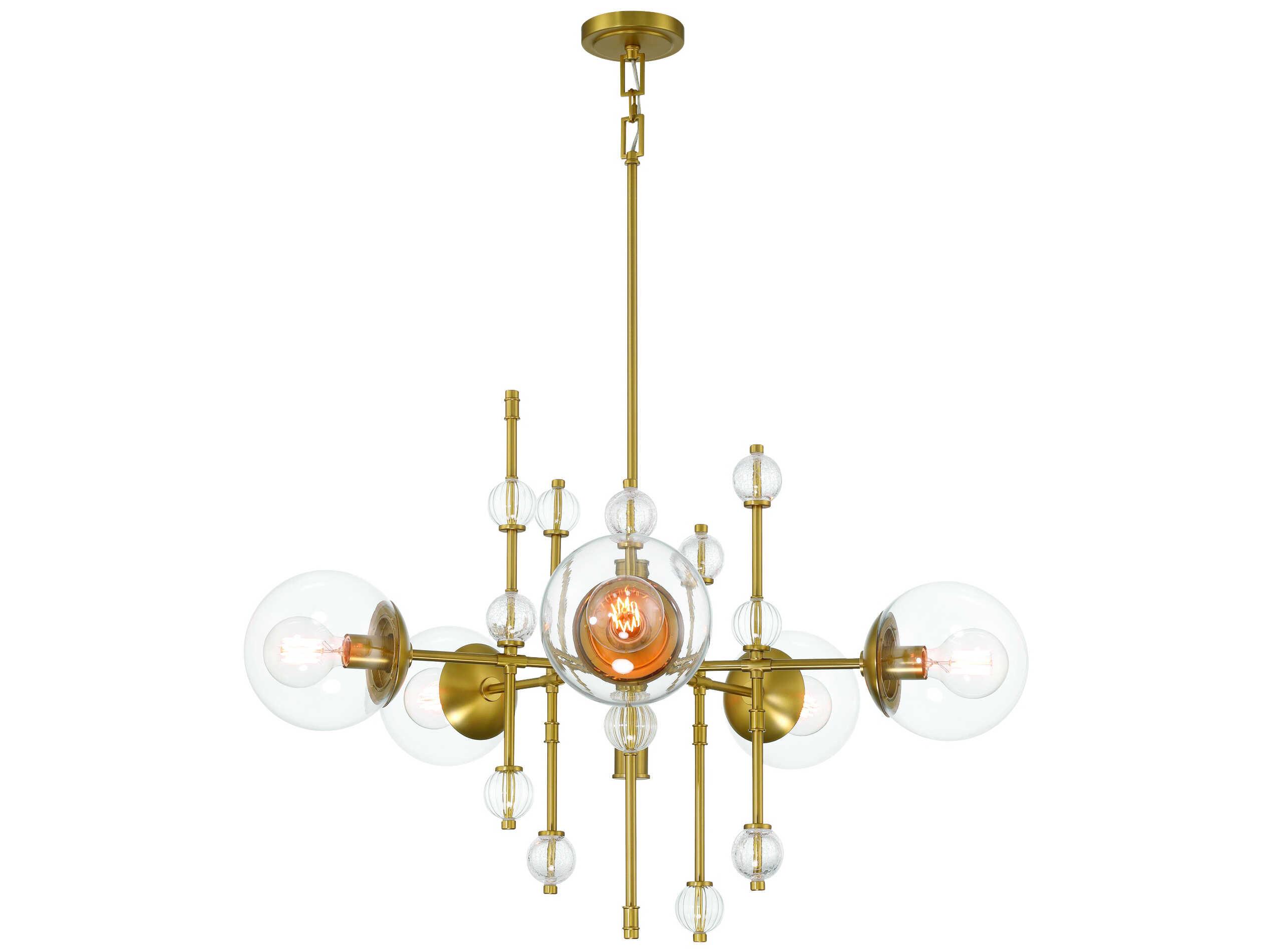 Eurofase Traiton 5-Light Gold Globe Chandelier