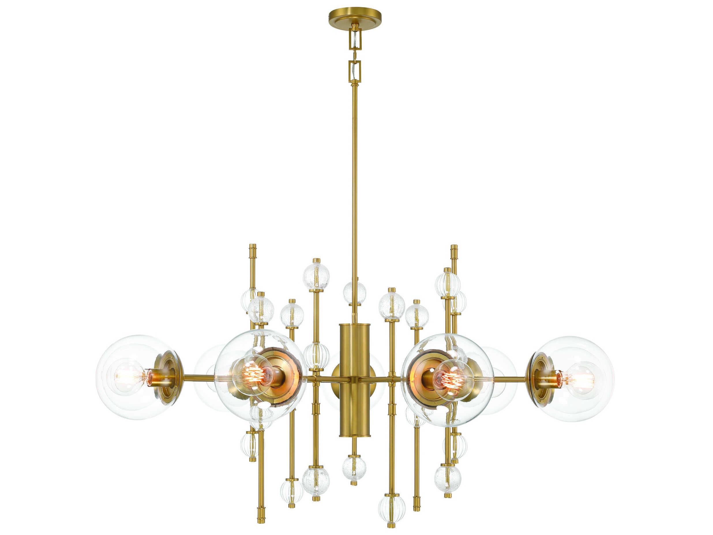 Eurofase Traiton 9-Light Gold Globe Chandelier