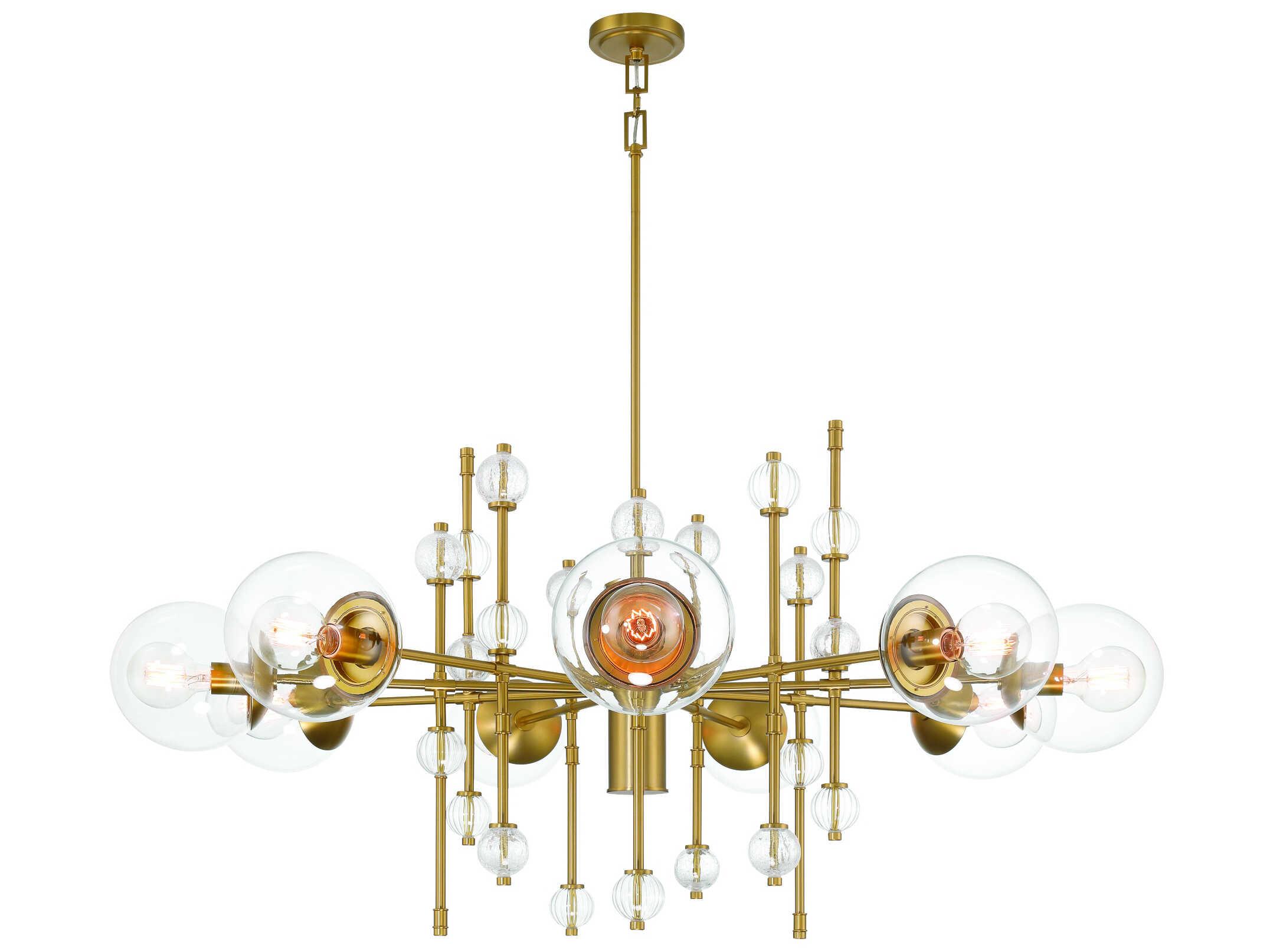 Eurofase Traiton 9-Light Gold Globe Chandelier