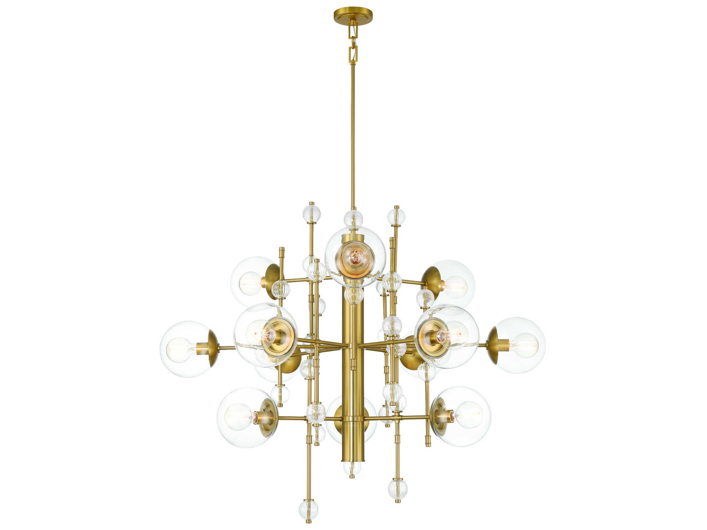 Eurofase Traiton 12-Light Gold Globe Chandelier