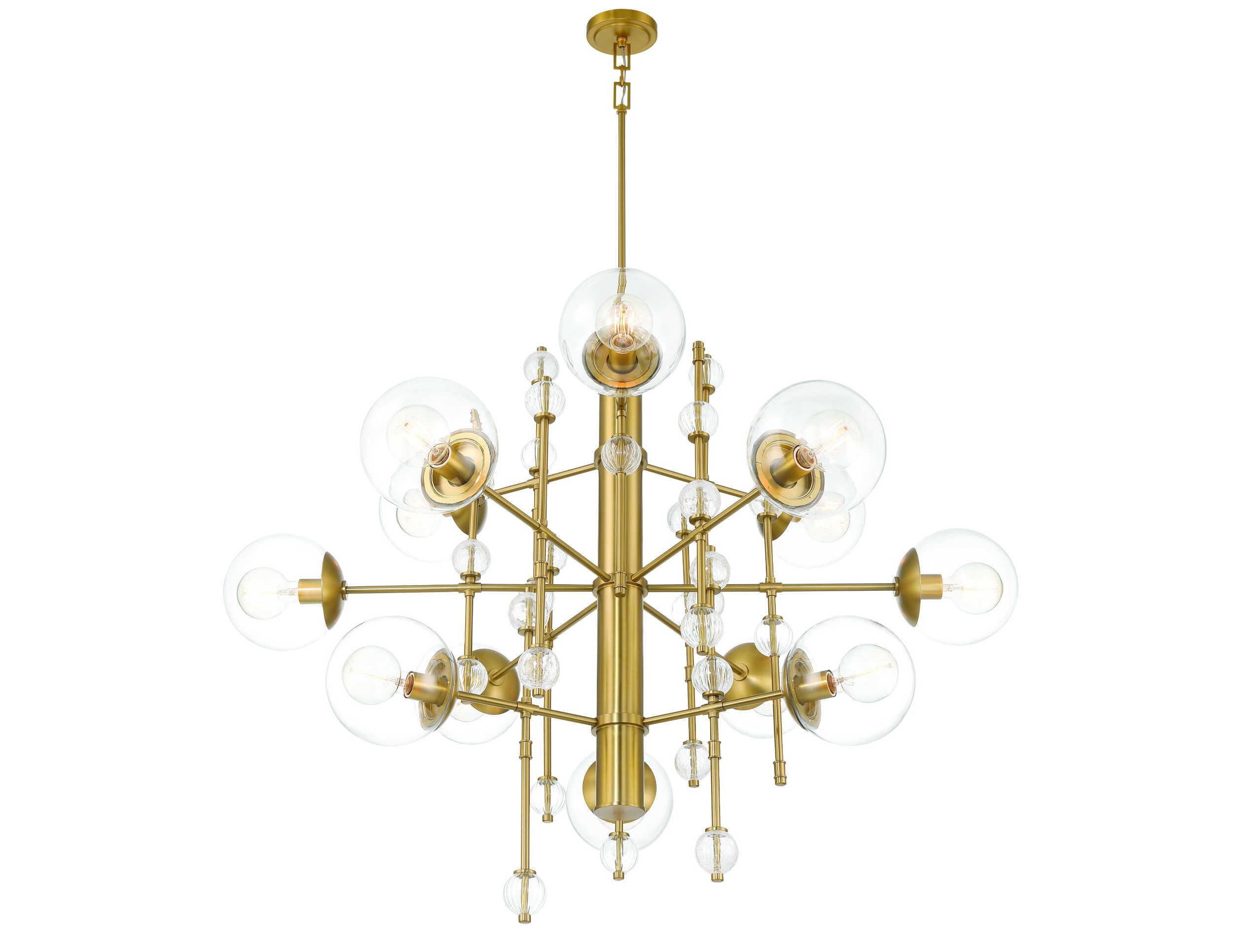 Eurofase Traiton 12-Light Gold Globe Chandelier