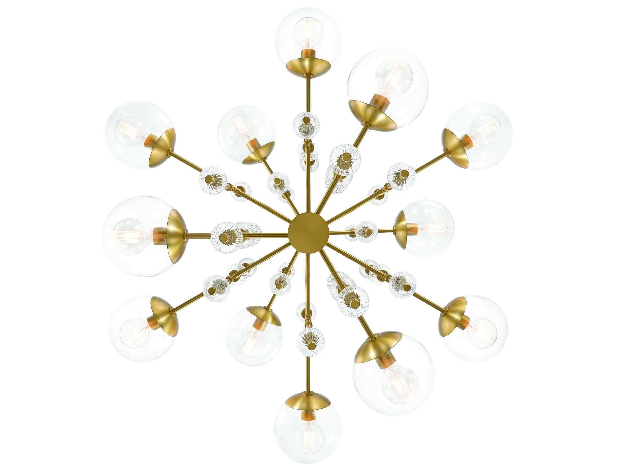 Eurofase Traiton 12-Light Gold Globe Chandelier