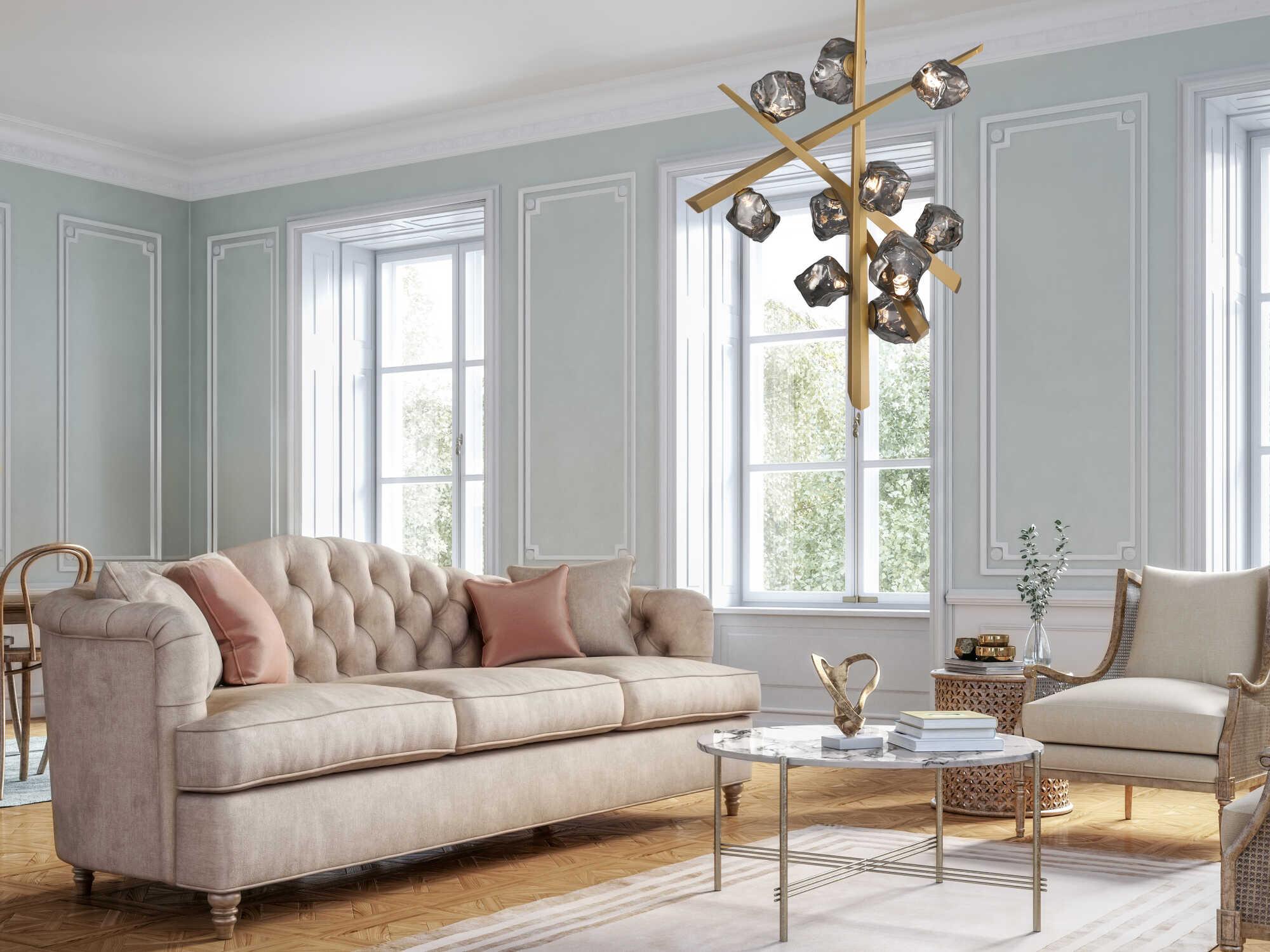 Eurofase Thorah 10-Light Gold Pendant