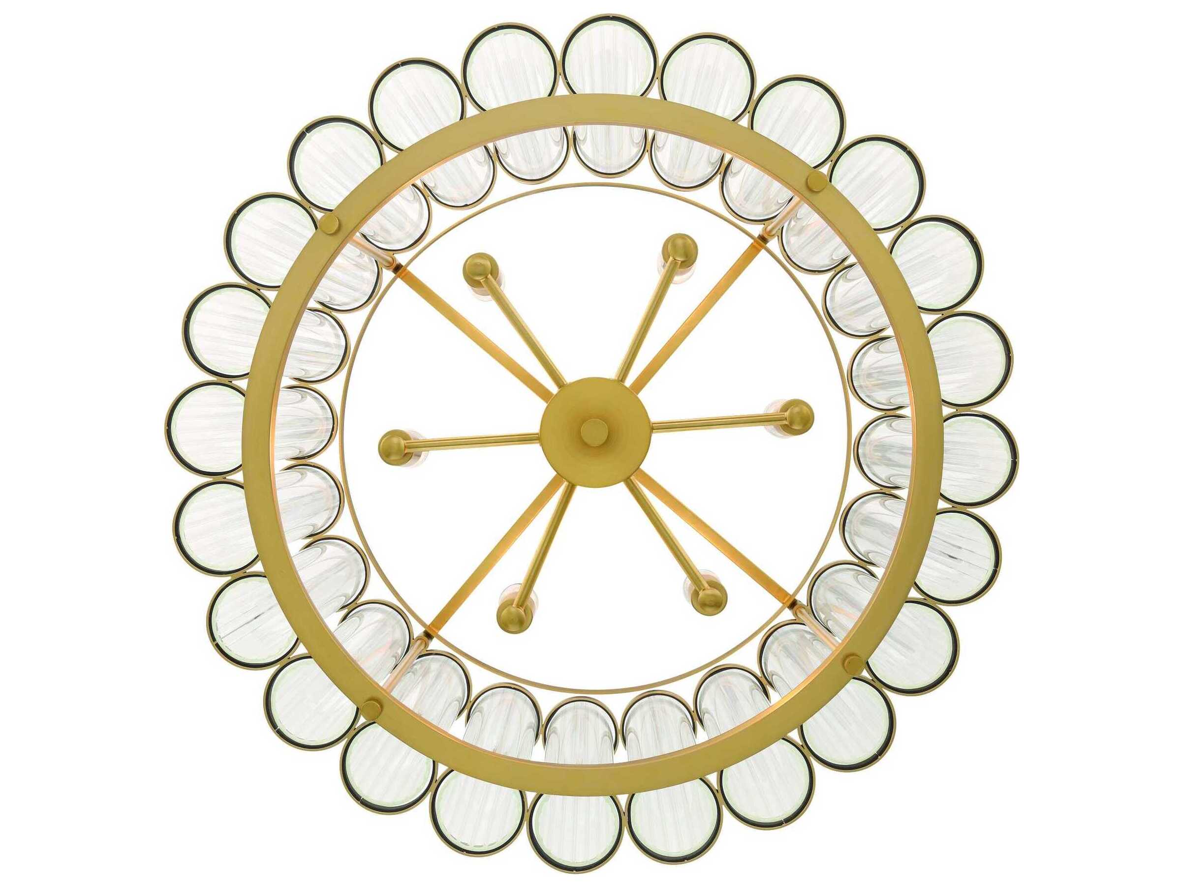 Eurofase Glasbury 6-Light Gold Drum Chandelier