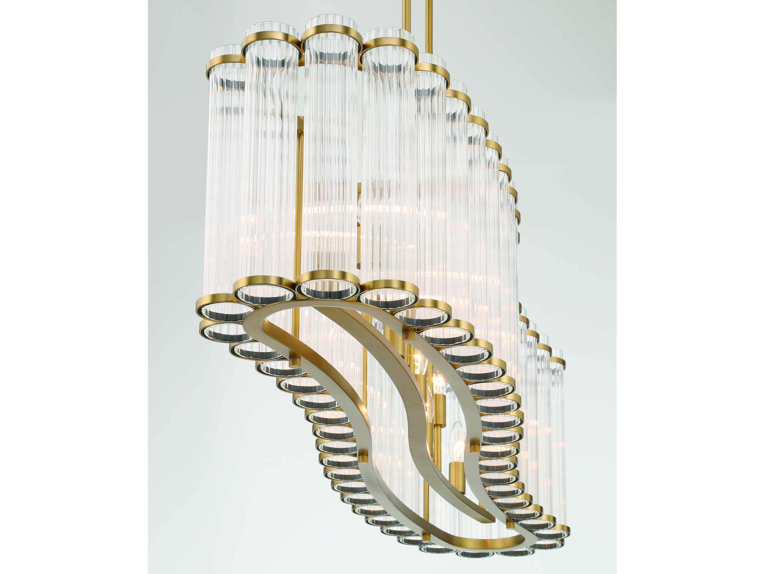 Eurofase Glasbury 10-Light Gold Island Pendant