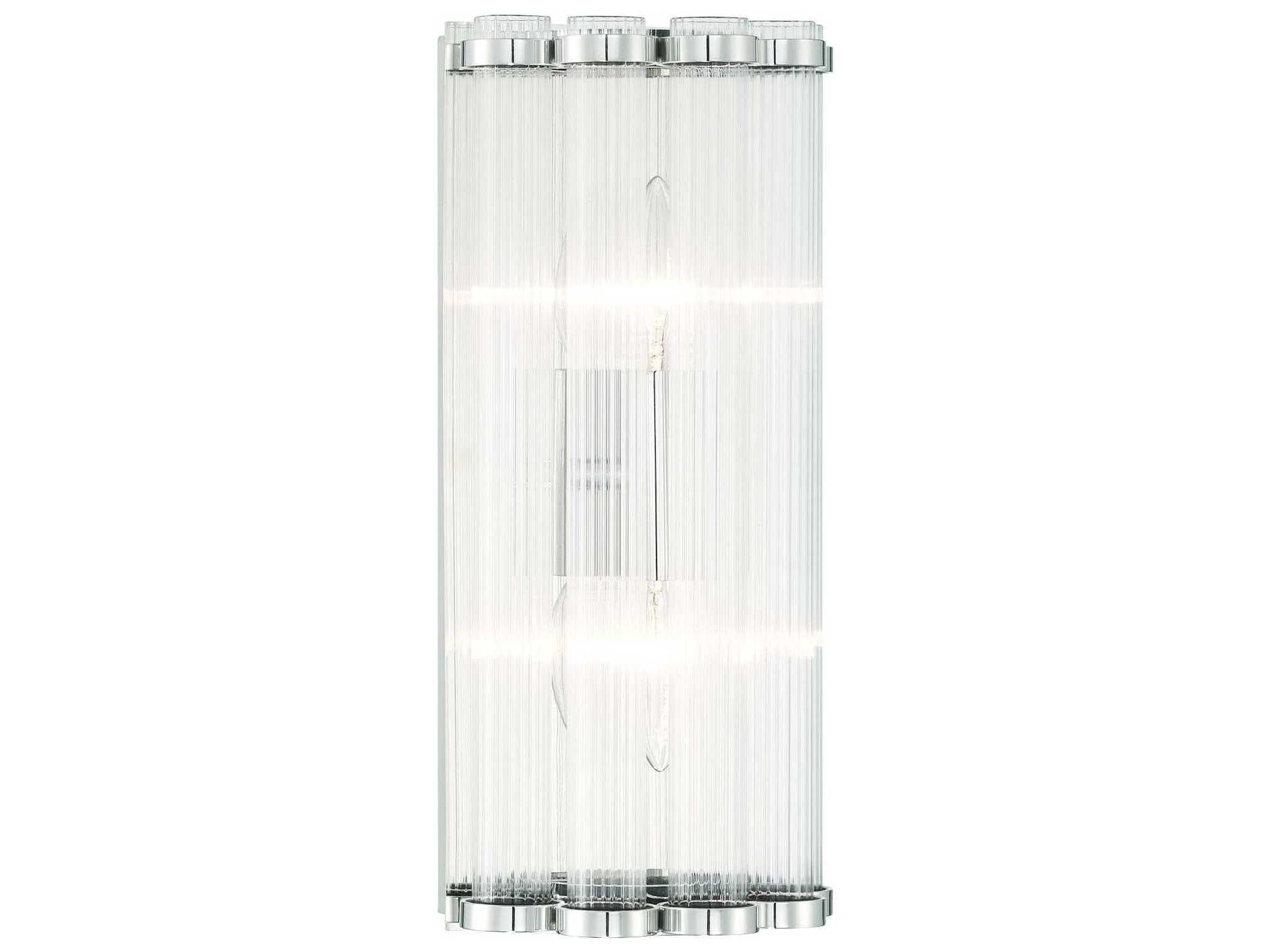 Eurofase Glasbury 2-Light Nickel Wall Sconce